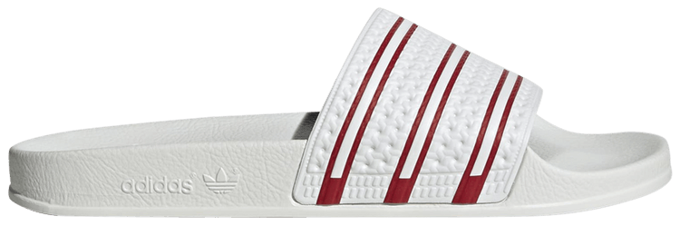 Adidas Adilette Slides White Team Power Red