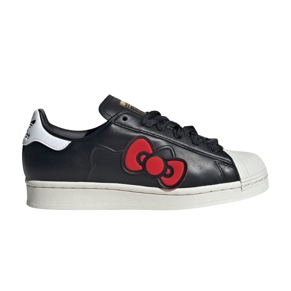 Pre-owned Adidas Originals Adidas Hello Kitty X Superstar J '50th Anniversary' | Black | Kid's Size 6.5