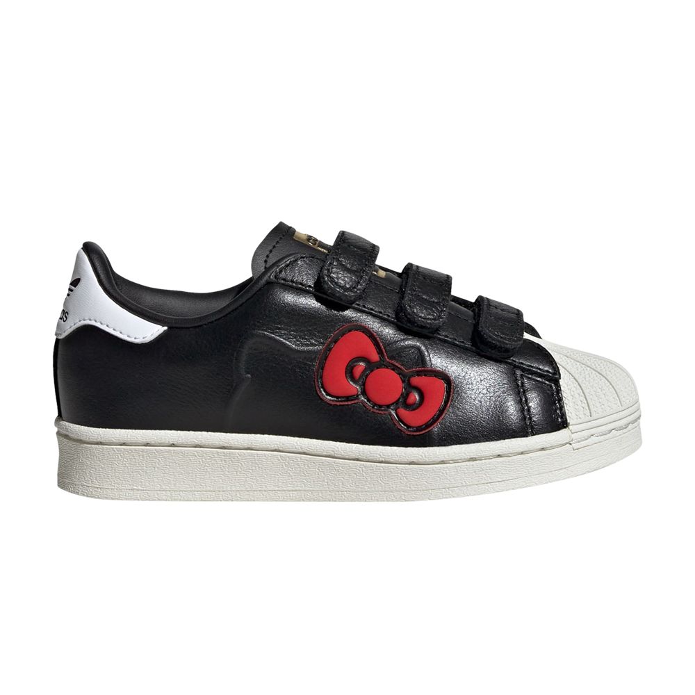 Pre-owned Adidas Originals Adidas Hello Kitty X Superstar Comfort Closure C '50th Anniversary' | Black | Kid's Size 2.5