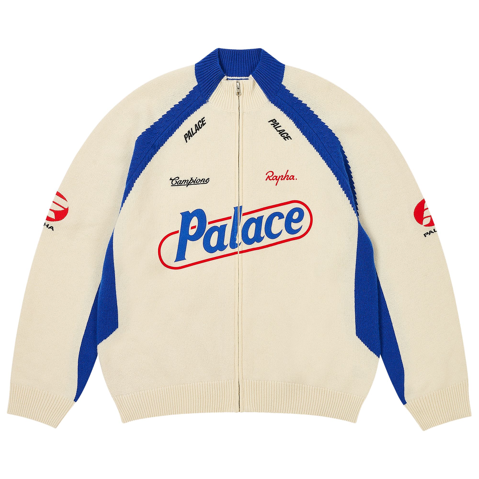 Pre-owned Palace Rapha Zip Knit 'white'