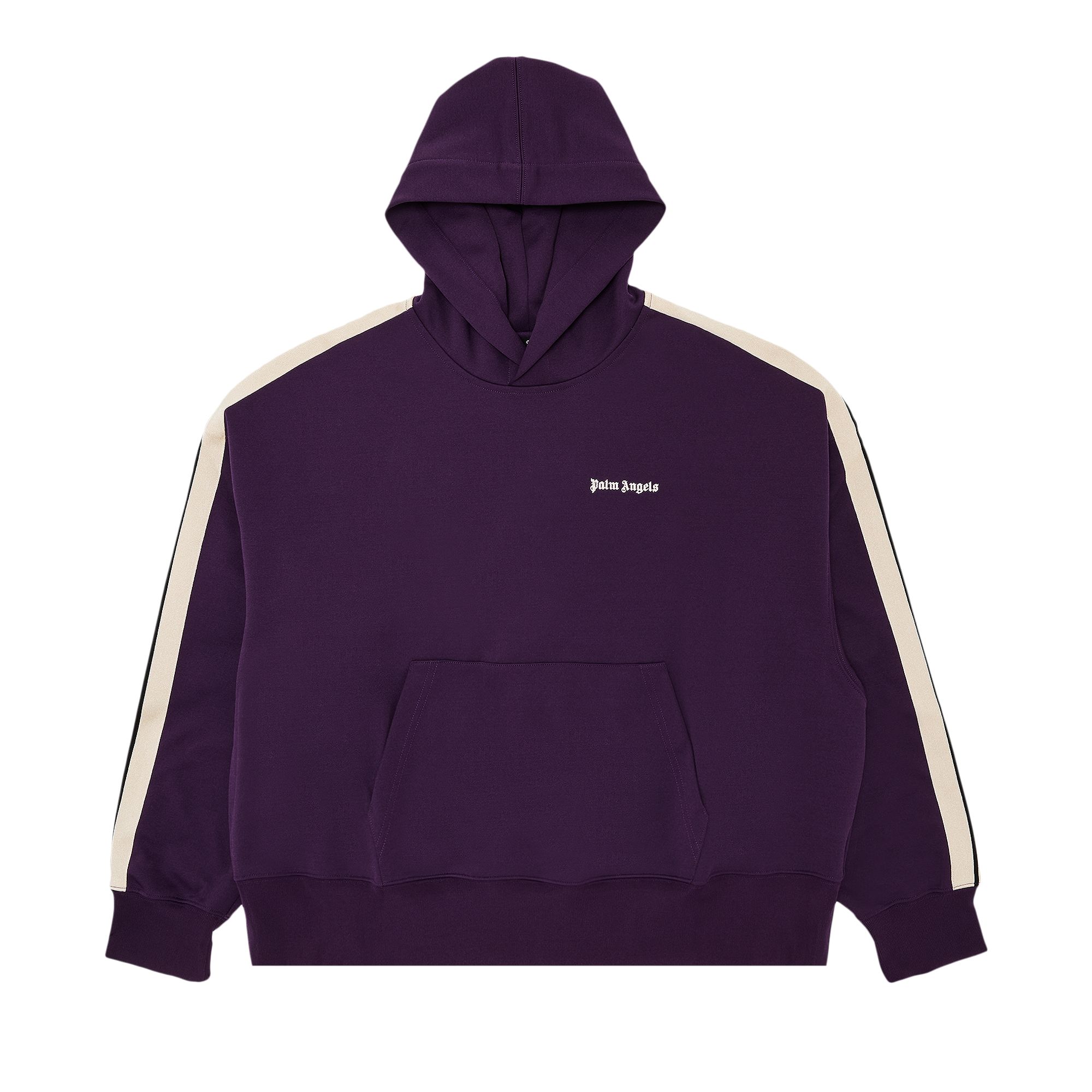 Palm Angels Classic Logo Track Hoodie 'Dark Purple/Off White' | Men's Size L