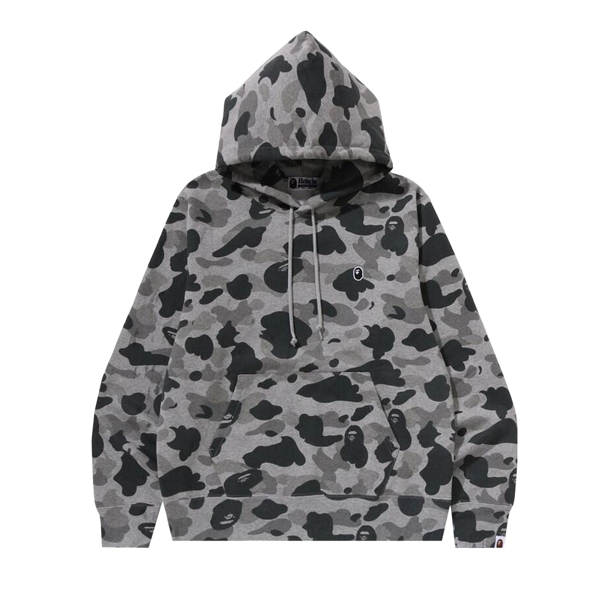 BAPE Heather Grey Camo Pullover Hoodie 'Grey' | Men's Size L