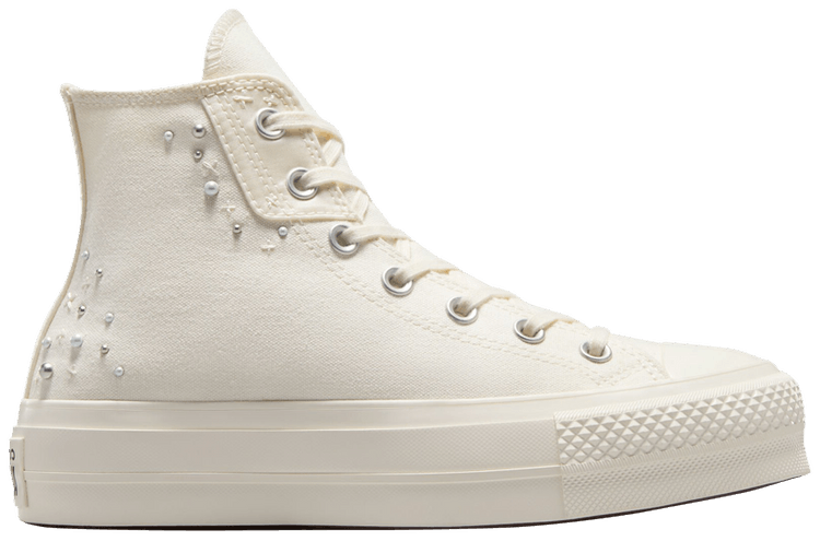 Converse Wmns Chuck Taylor All Star Lift Platform High Pearls  Studs   Egret