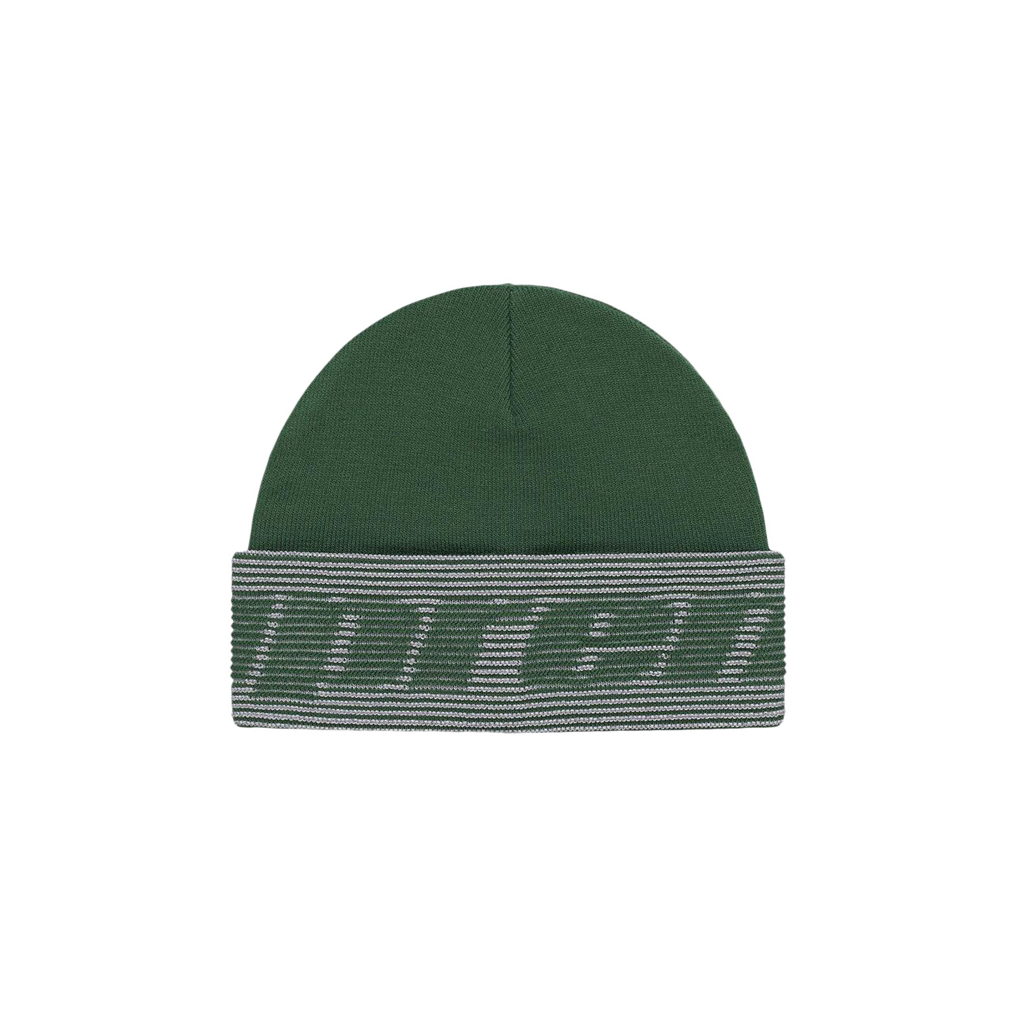 Pre-owned Supreme Reflective Jacquard Beanie 'dark Green'