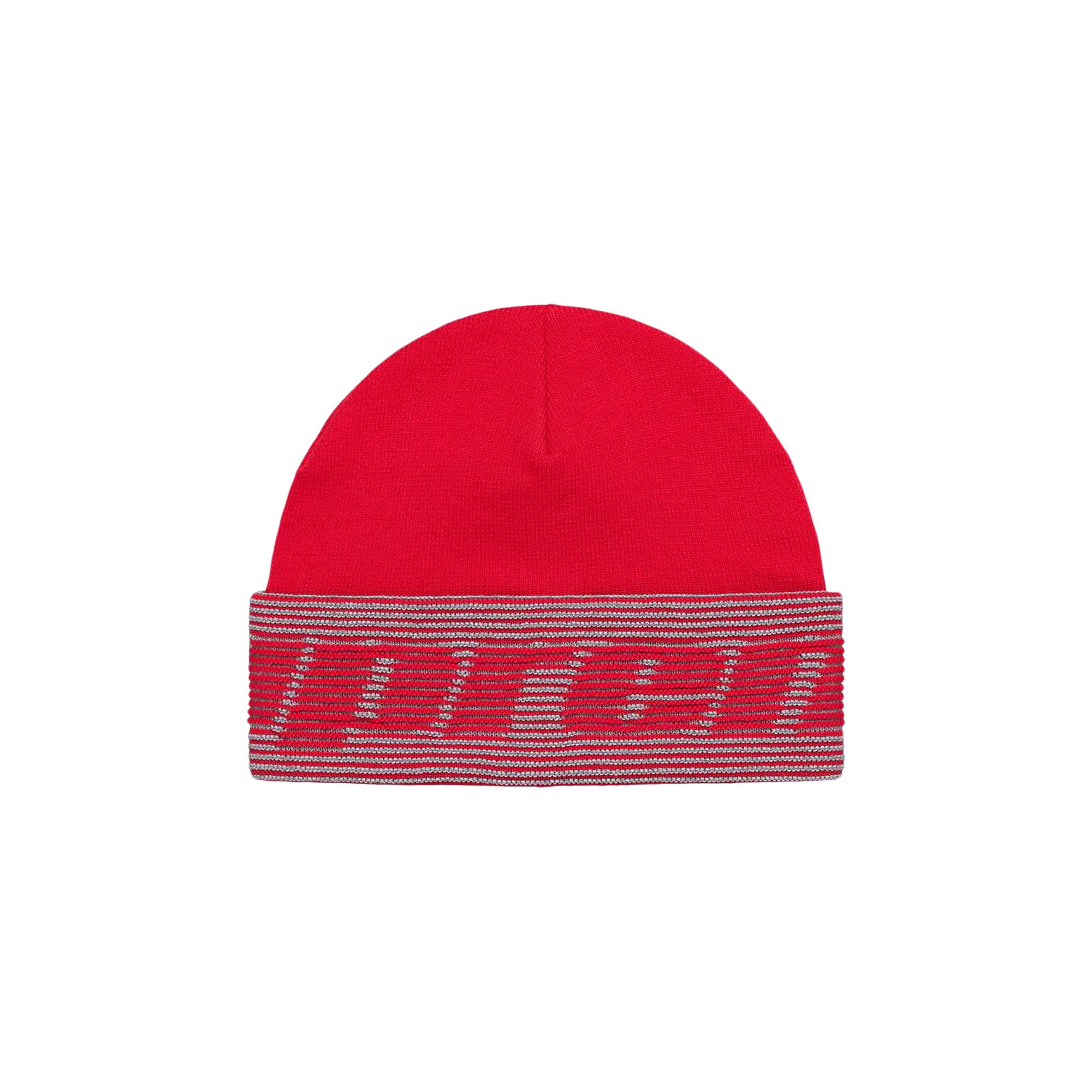 Supreme Reflective Jacquard Beanie 'Red' | Men's Size Onesize
