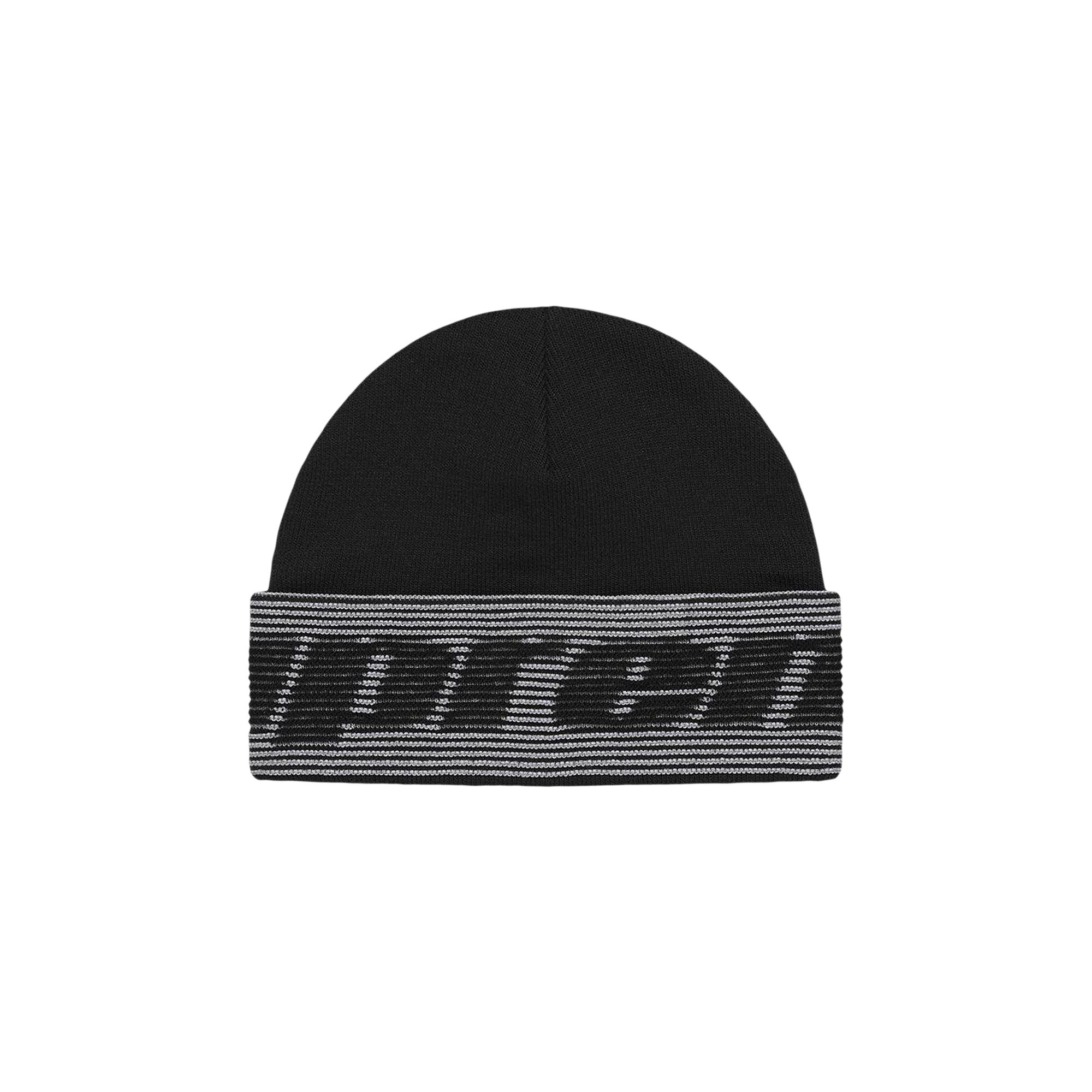 Pre-owned Supreme Reflective Jacquard Beanie 'black'