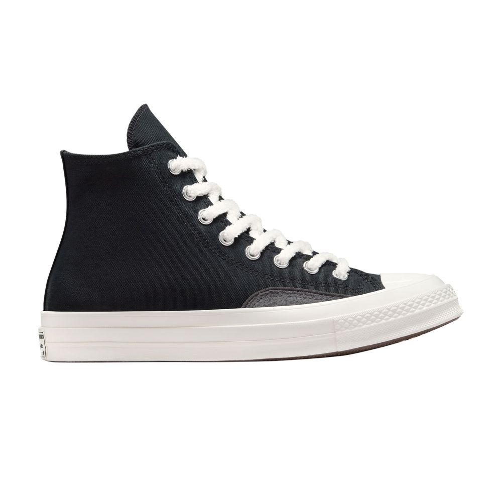 Converse Chuck 70 Luxe High 'Black Dark Matter Fuzzy Laces' | Men's Size 4