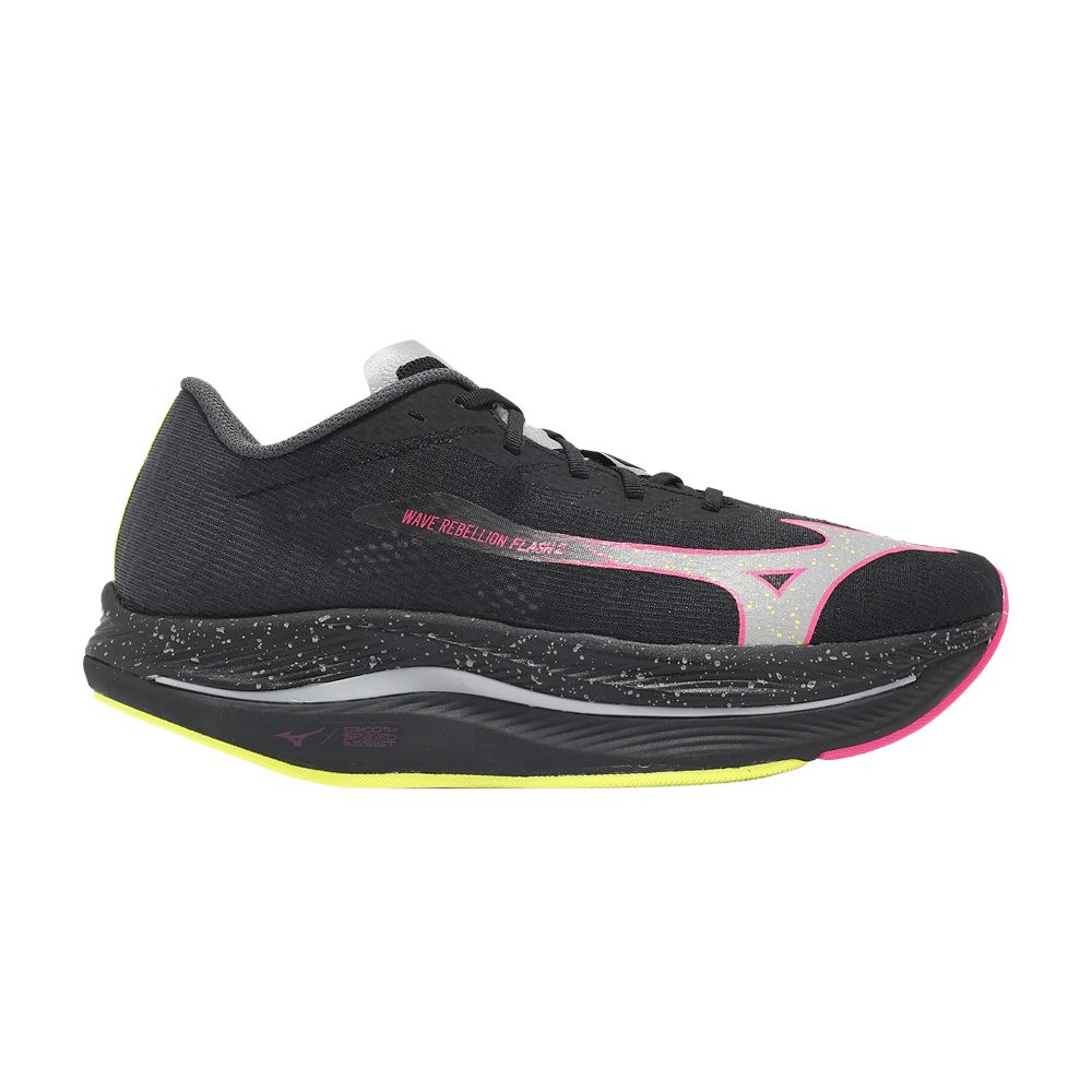 Pre-owned Mizuno Wave Rebellion Flash 2 'black Pink Tetra'