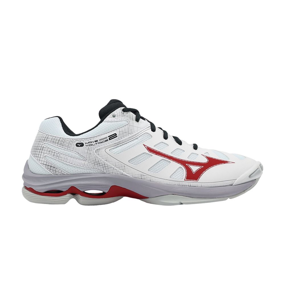 Pre-owned Mizuno Wave Voltage 2 'white Salsa' | Men's Size 5.5
