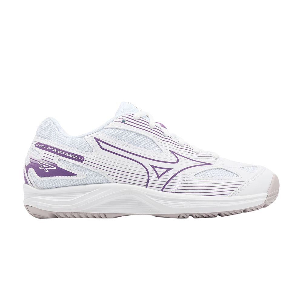 Click to view more detailed imagery on our partner's website Pre-owned Mizuno Wmns Cyclone Speed 4 'white Patrician Purple' | Women's Size 10.5