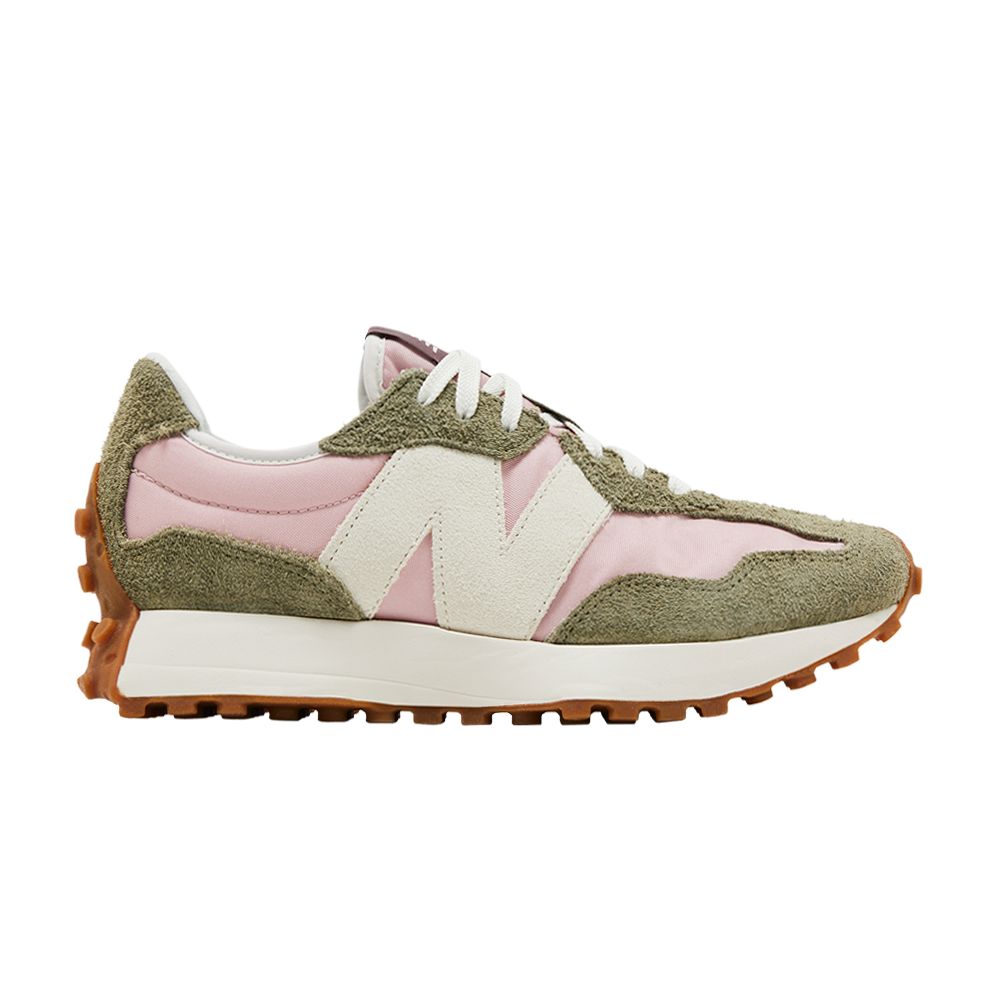 Pre-owned New Balance Wmns 327 'dark Olivine Licorice' In Green