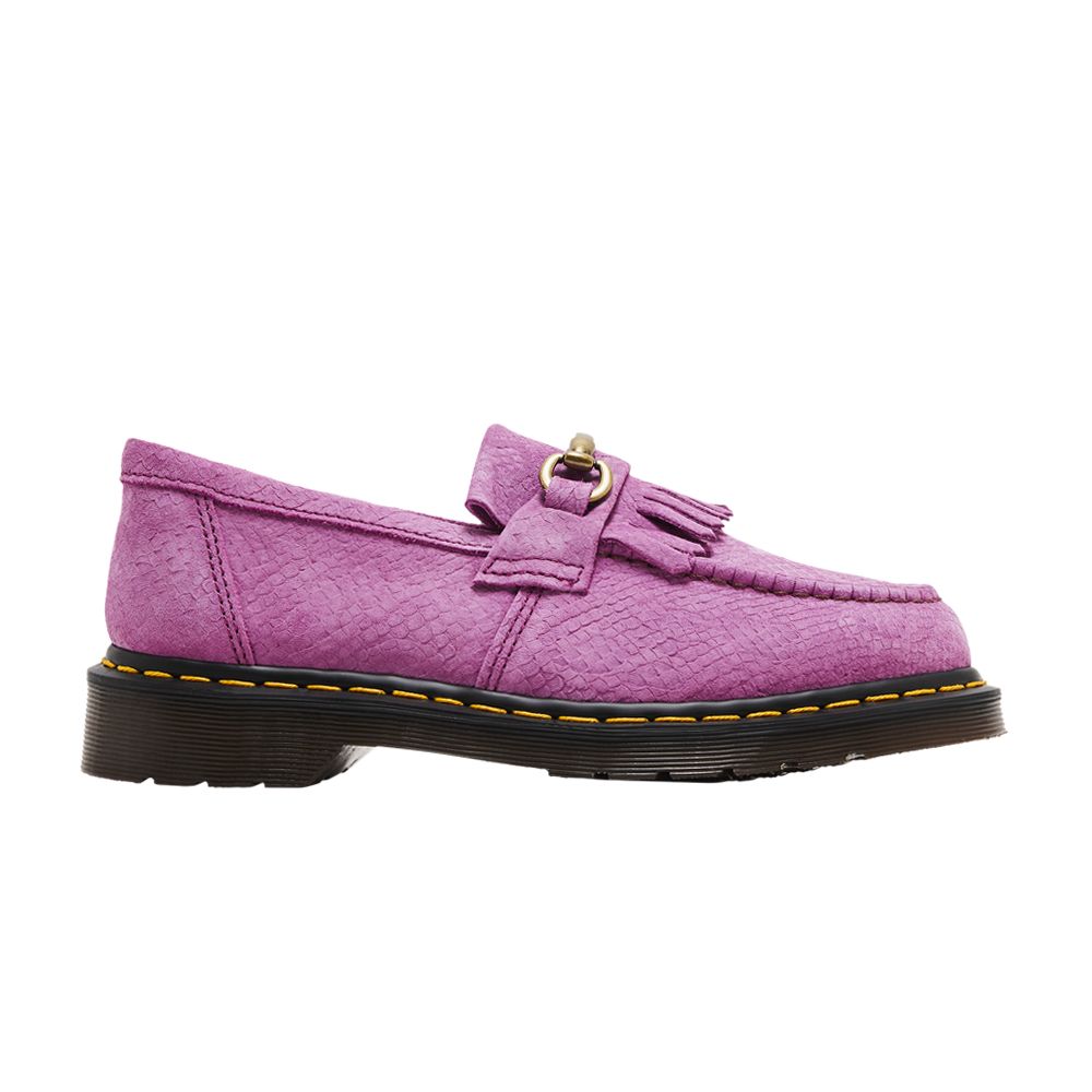 Pre-owned Dr. Martens' Dr. Martens Adrian Snaffle Repello Emboss Suede Kiltie Loafer 'thrift Pink' | Men's Size 11