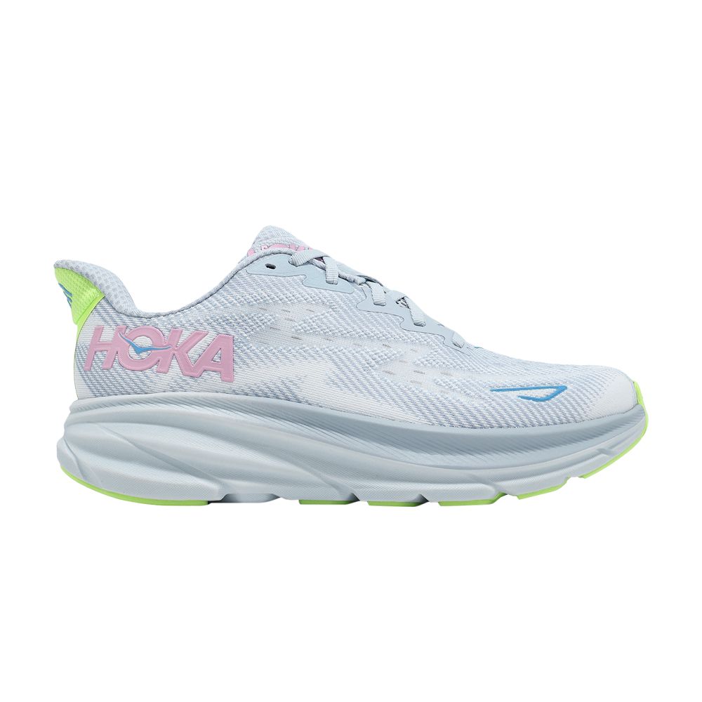 HOKA Wmns Clifton 9 Wide 'Gull Sea Ice' | Grey | Women's Size 10