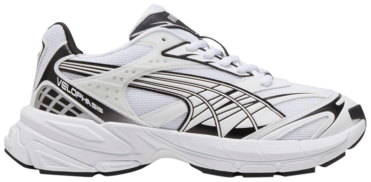 Puma Velophasis Always On   White Silver Black
