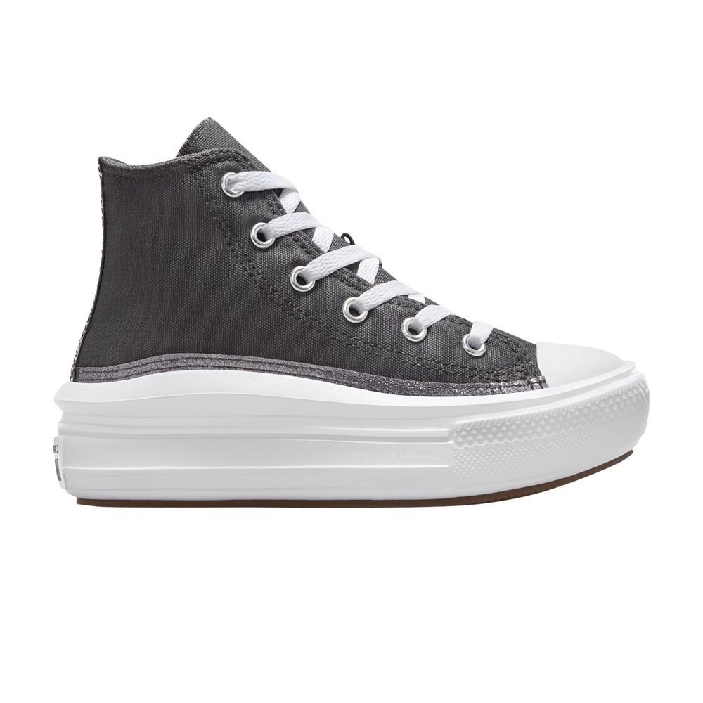 Pre-owned Converse Chuck Taylor All Star Move Platform High Ps 'glitter - Dark Matter' | Grey | Kid's Size 12