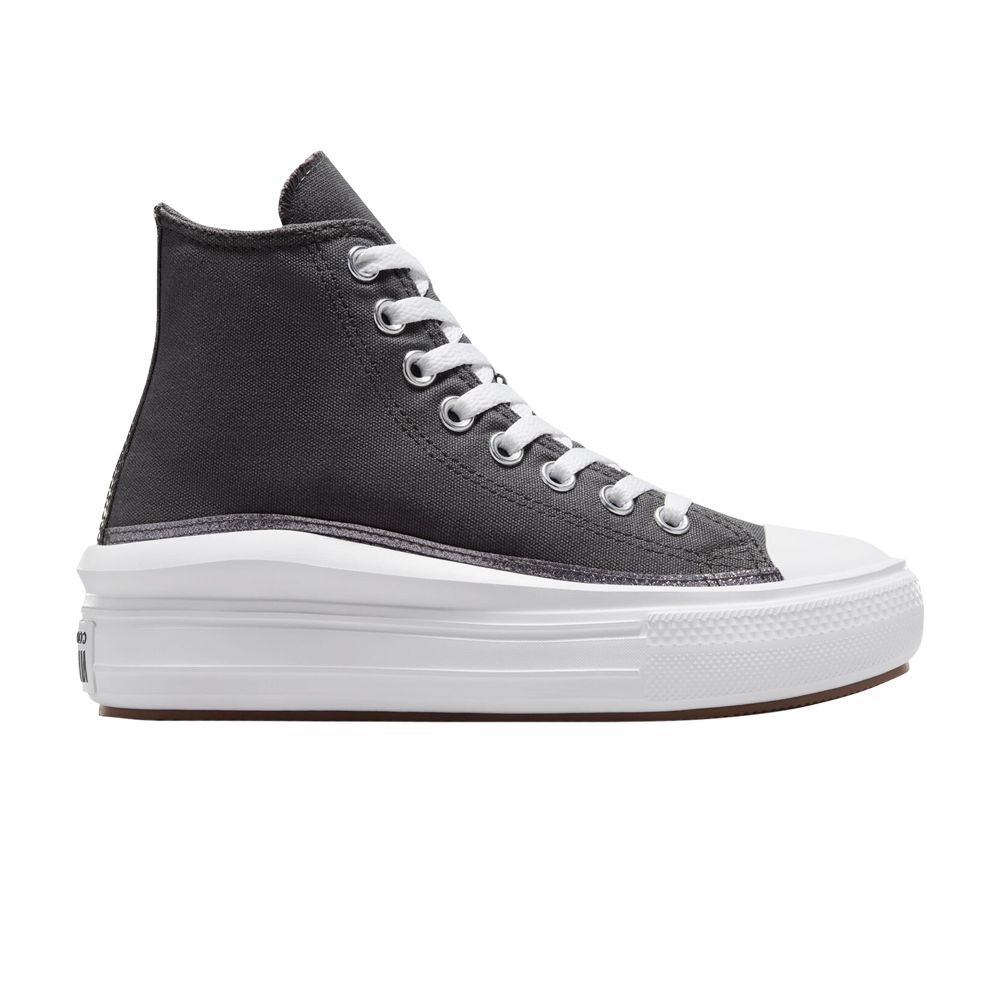 Pre-owned Converse Chuck Taylor All Star Move Platform High Gs 'glitter - Dark Matter' | Grey | Kid's Size 6