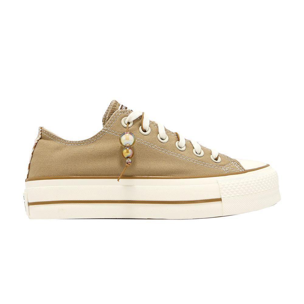 Pre-owned Converse Wmns Chuck Taylor All Star Lift Low 'khaki Charm' In Brown