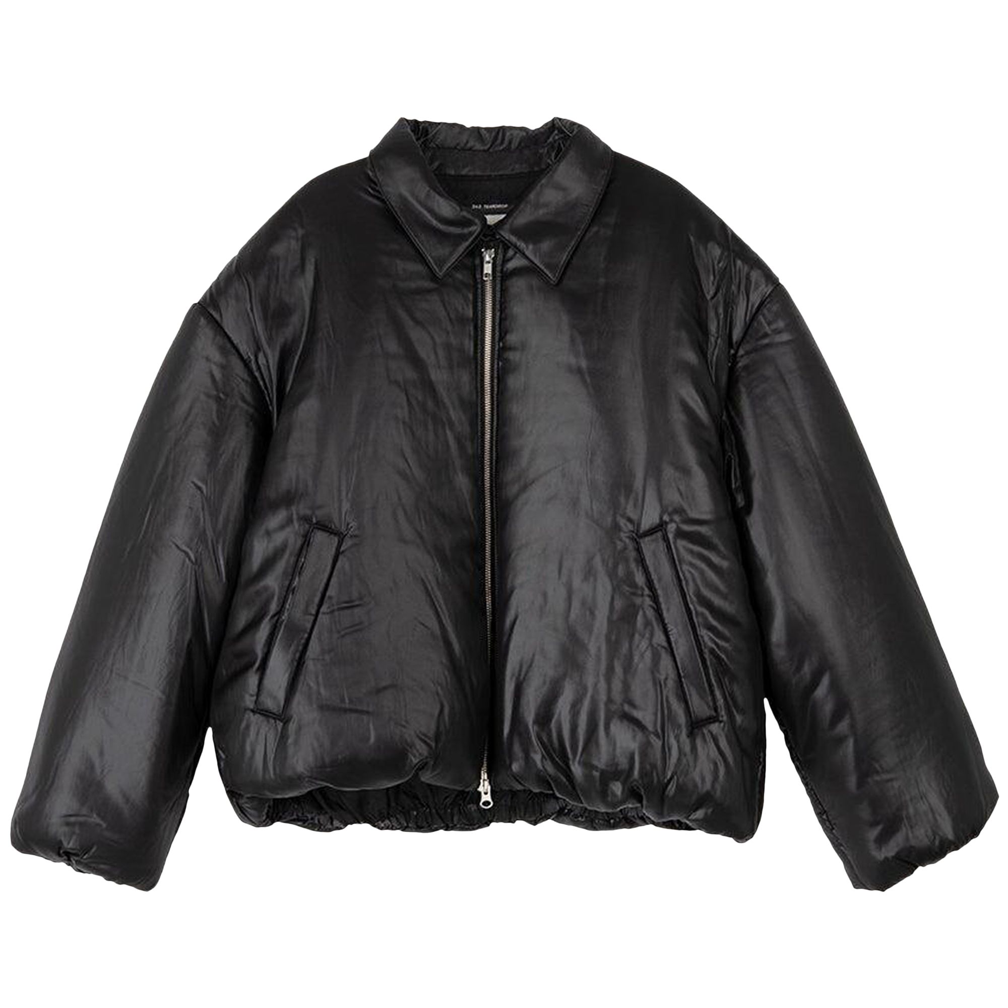 Pre-owned Song For The Mute Liquid Puffer Jacket 'black' | Men's Size 2