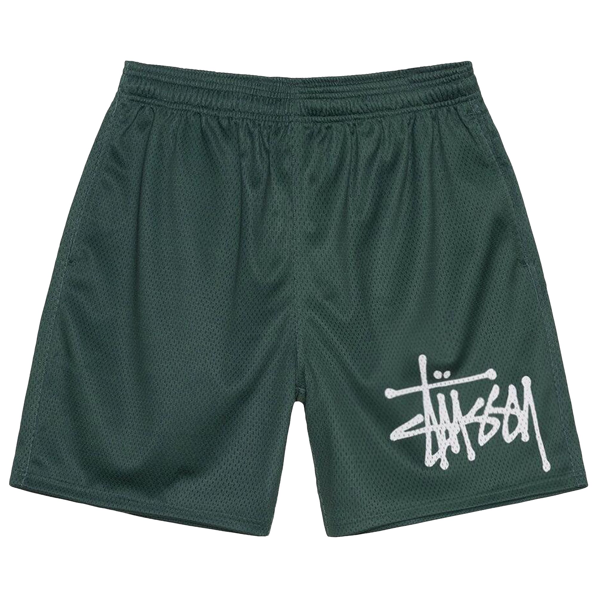 Pre-owned Stussy Mesh Big Basic Shorts 'spruce' | Green | Men's Size Xl
