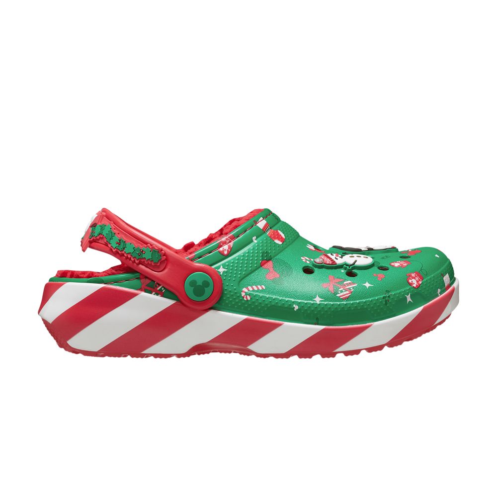 Pre-owned Crocs Disney X  Classic Clog Kids 'mickey Holiday' | Green | Kid's Size 5