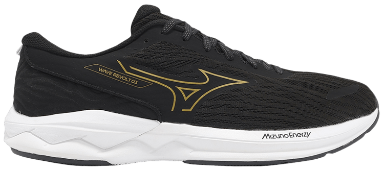 Mizuno Wave Revolt 3 Black Golden Halo
