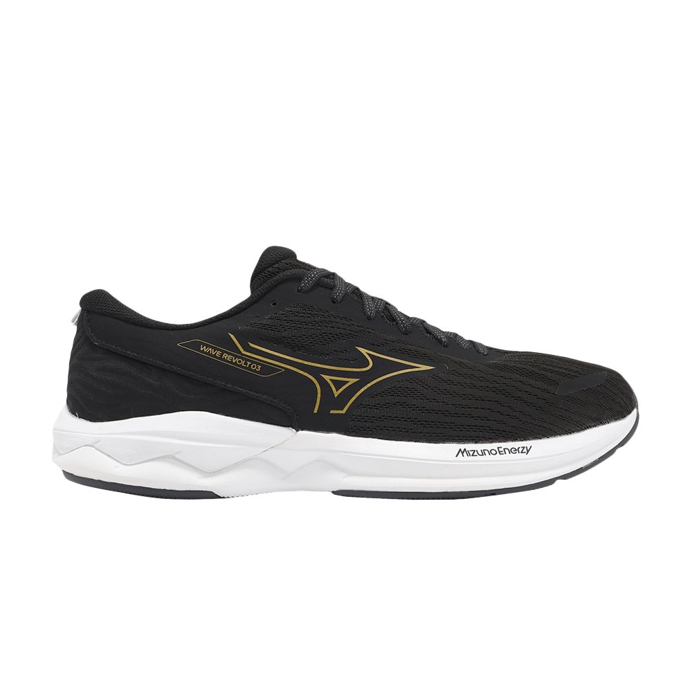 Pre-owned Mizuno Wave Revolt 3 'black Golden Halo' | Men's Size 11