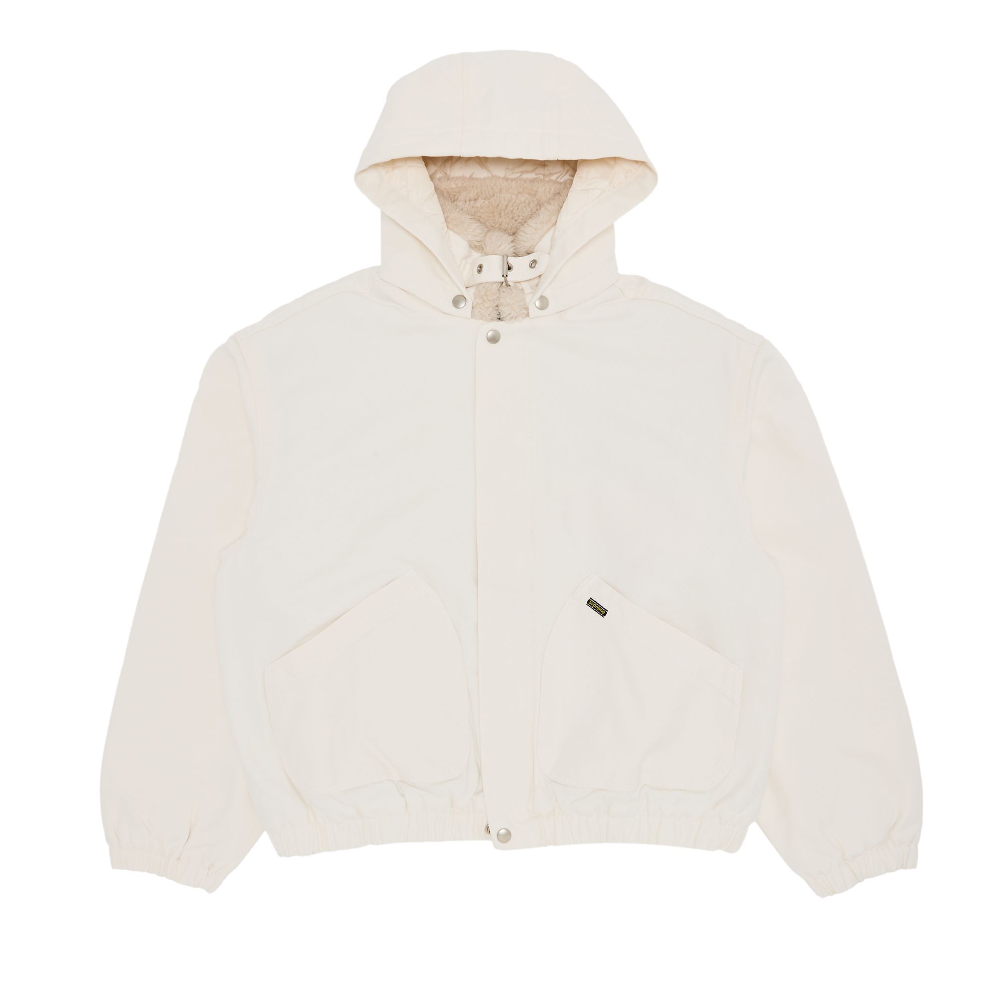 Supreme Faux Shearling Lined Bomber Jacket 'White' | Men's Size L
