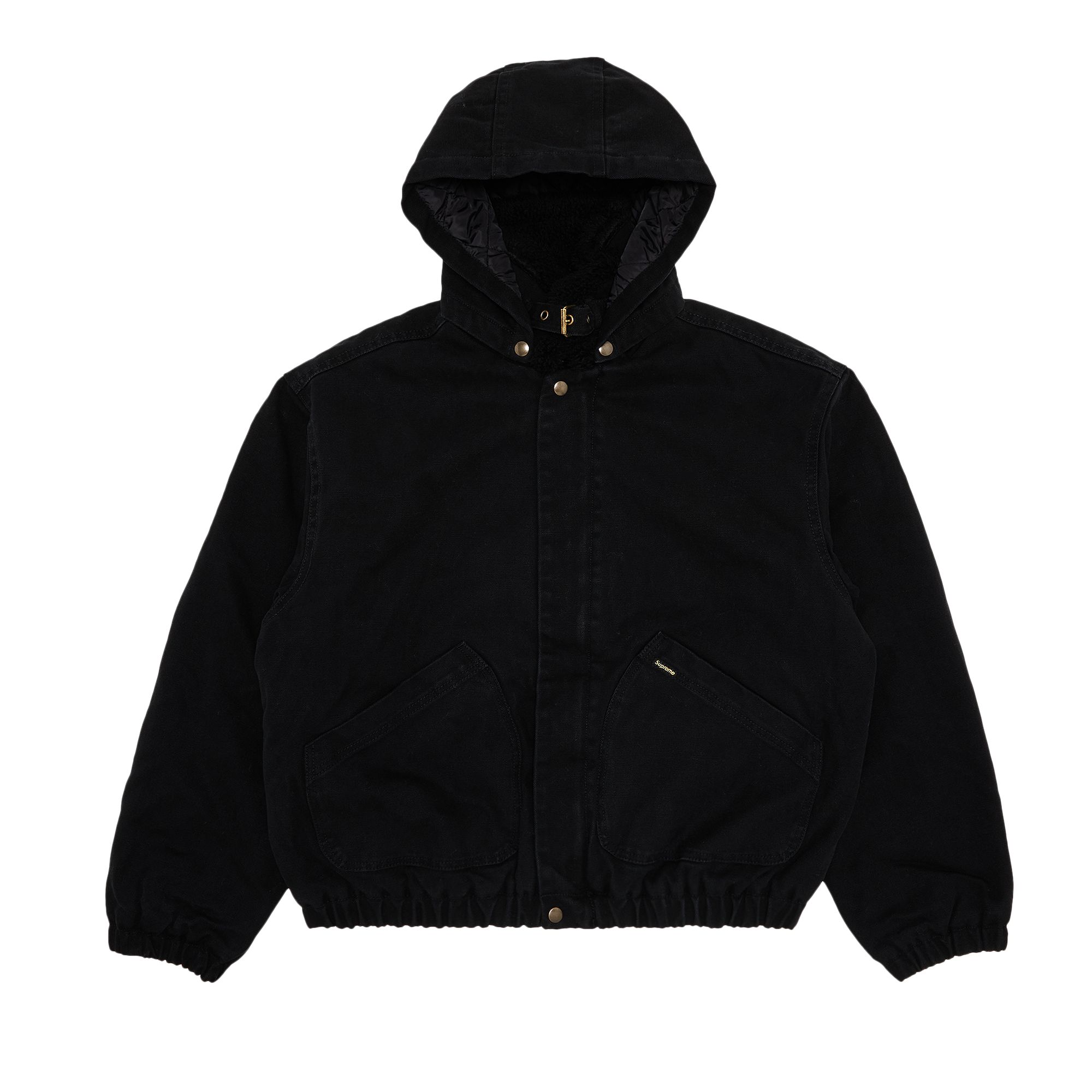Supreme Faux Shearling Lined Bomber Jacket 'Black' | Men's Size L
