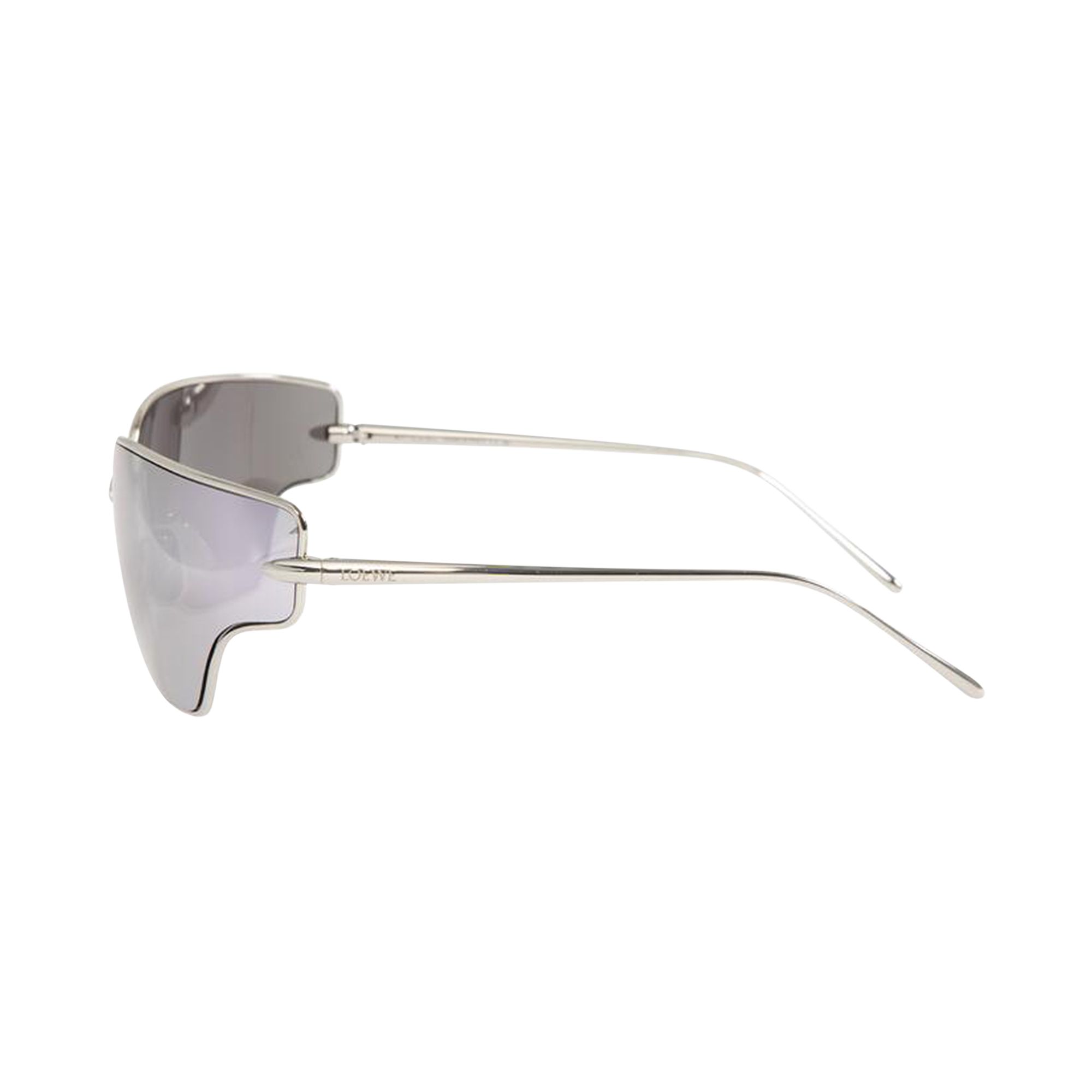 Loewe Signature Sunglasses 'Shiny Palladium/Smoke' | Brown | Men's Size 70