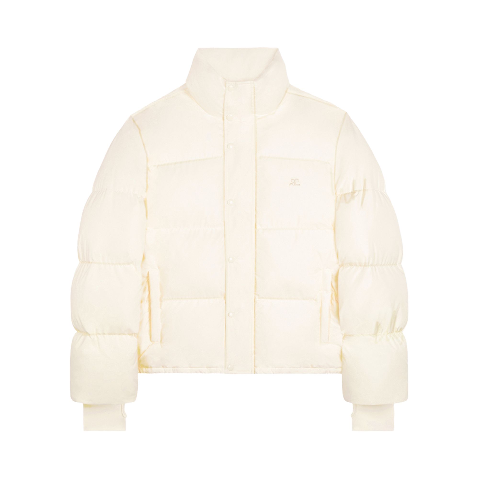 Courrèges Nylon Puffer Jacket 'Natural' | White | Women's Size XS