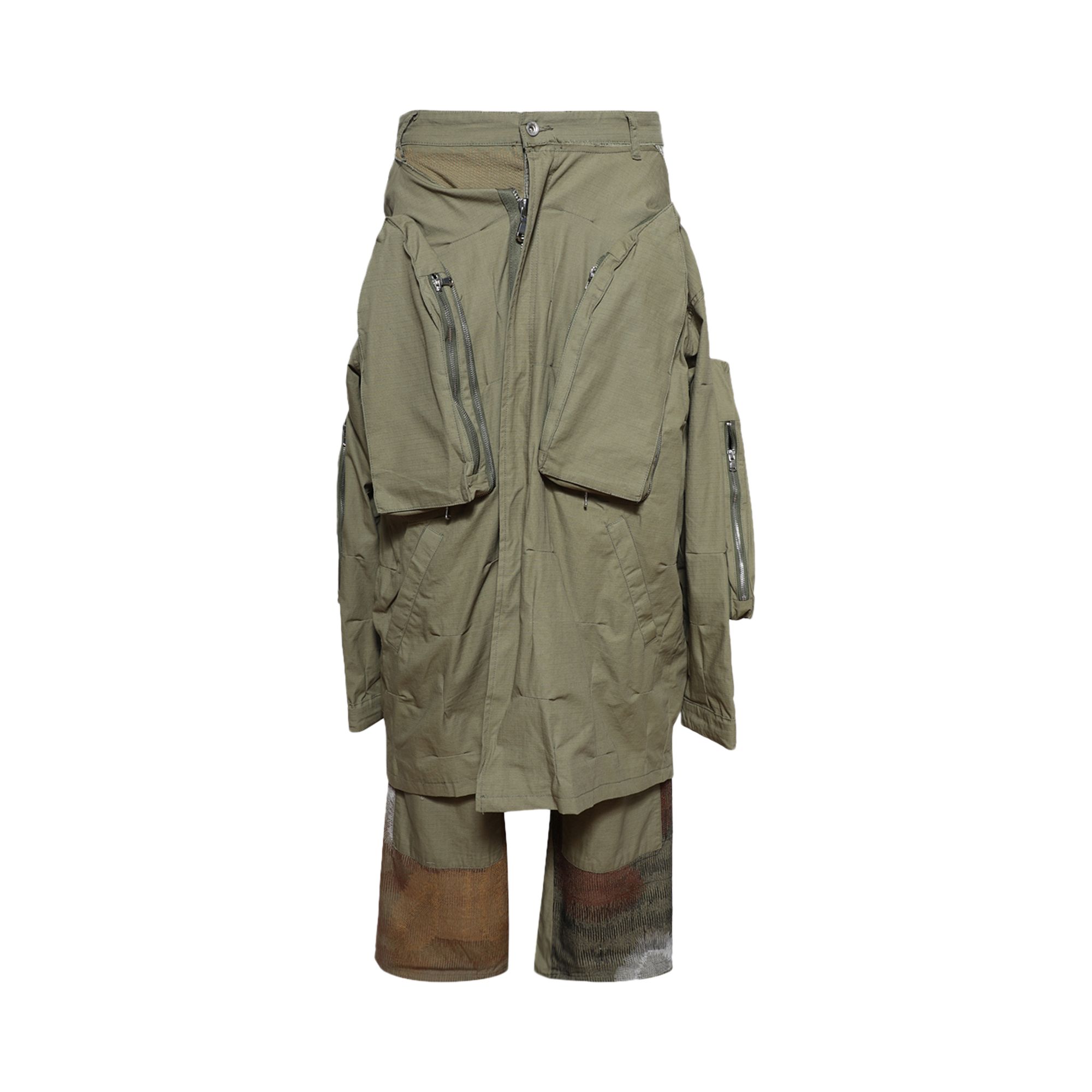 Pre-owned Who Decides War Military Parka Trouser 'olive' In Green