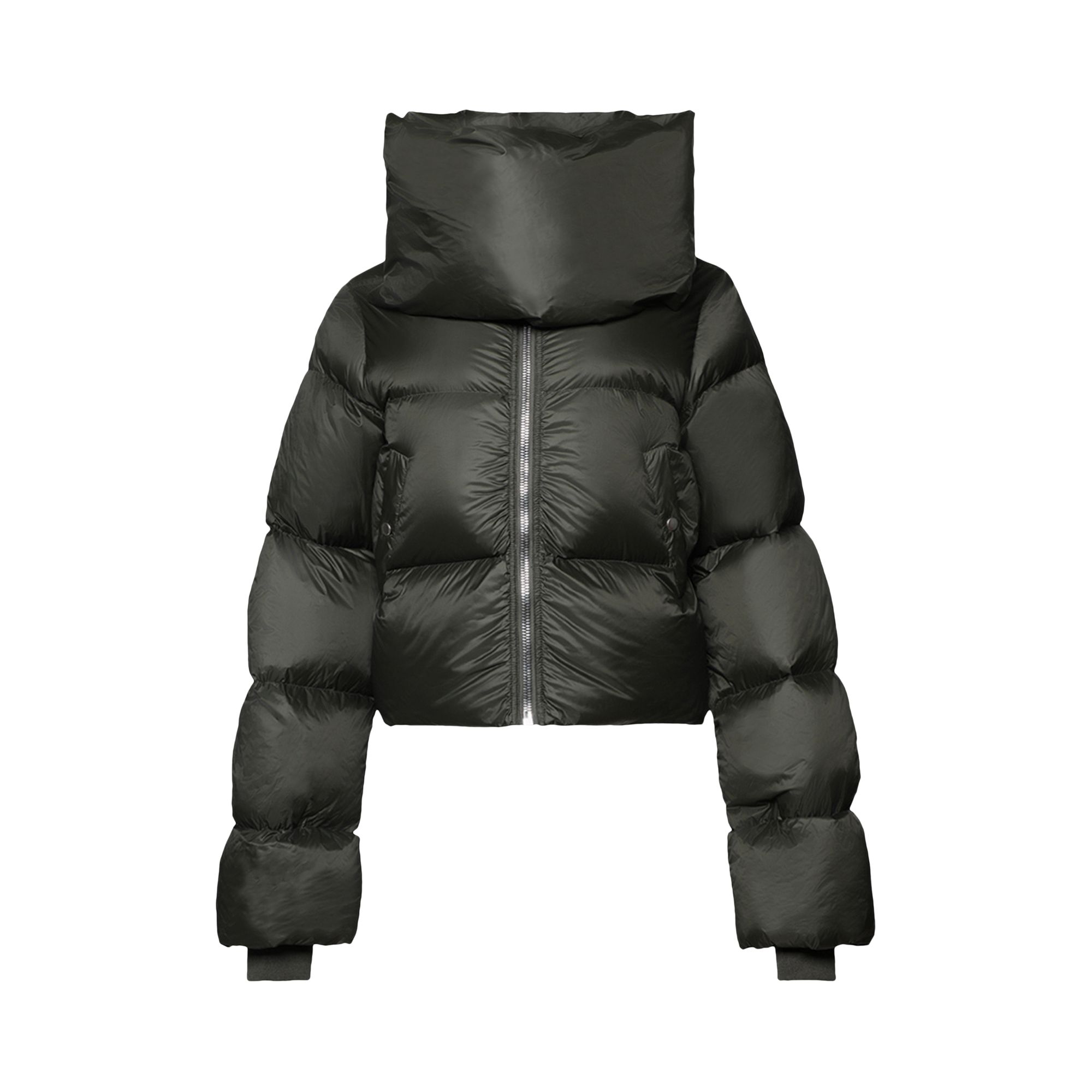 Rick Owens Funnel Neck Jacket 'Forest' | Green | Women's Size 40