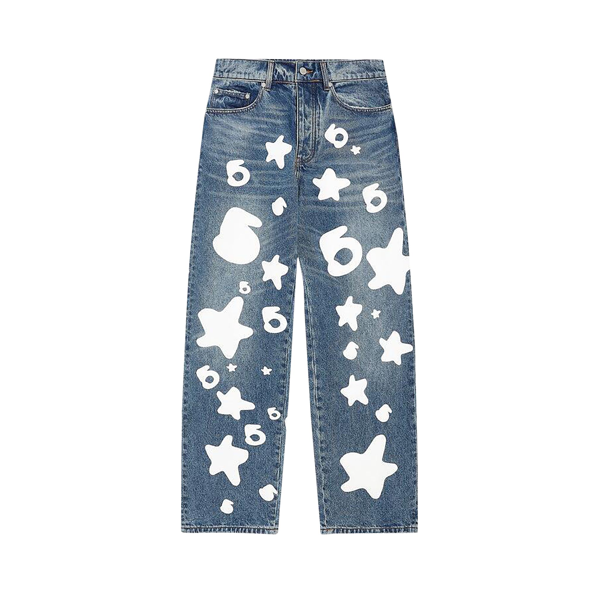 Sp5der Beluga Wash Denim 'Light Indigo Wash' | Black | Men's Size 30