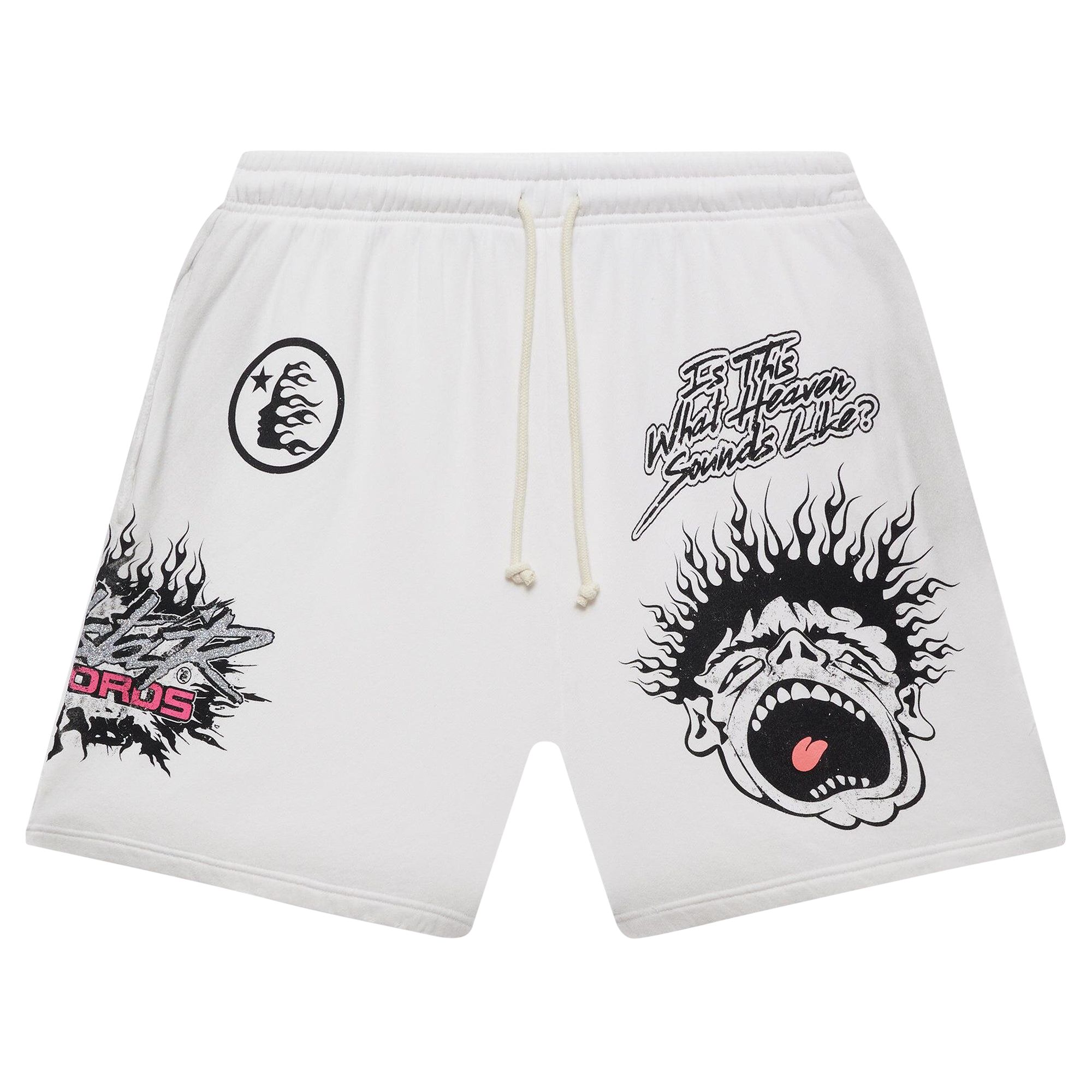 Hellstar Records Shorts 'White' | Men's Size XL