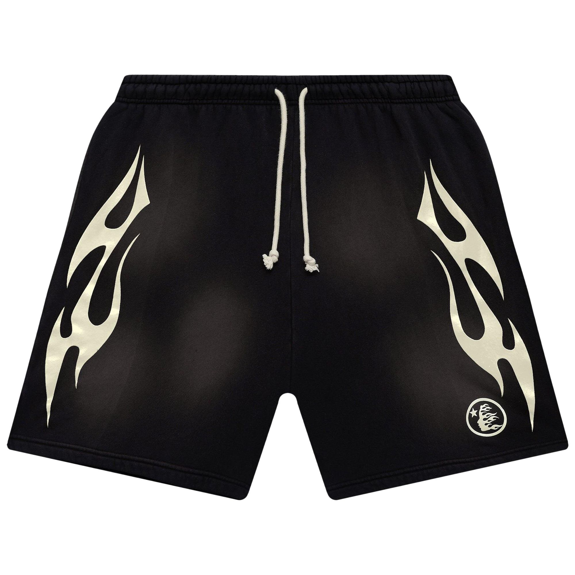 Hellstar Flame Shorts 'White' | Black | Men's Size L