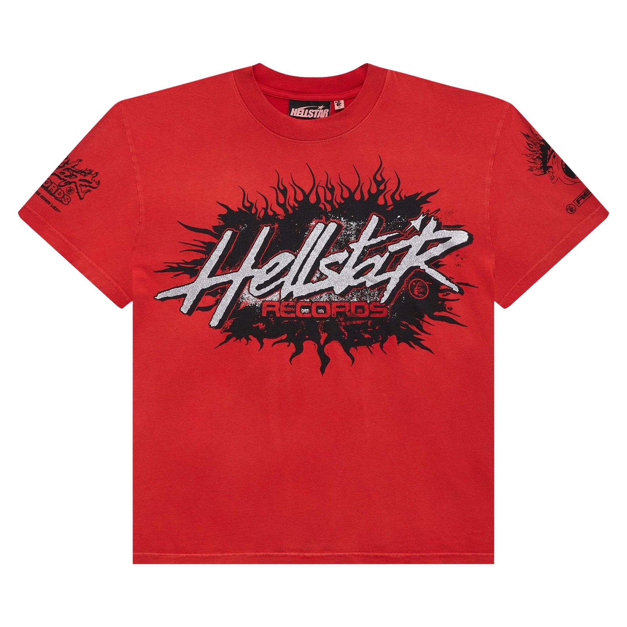 Hellstar Records T-Shirt 'Red' | Men's Size XL