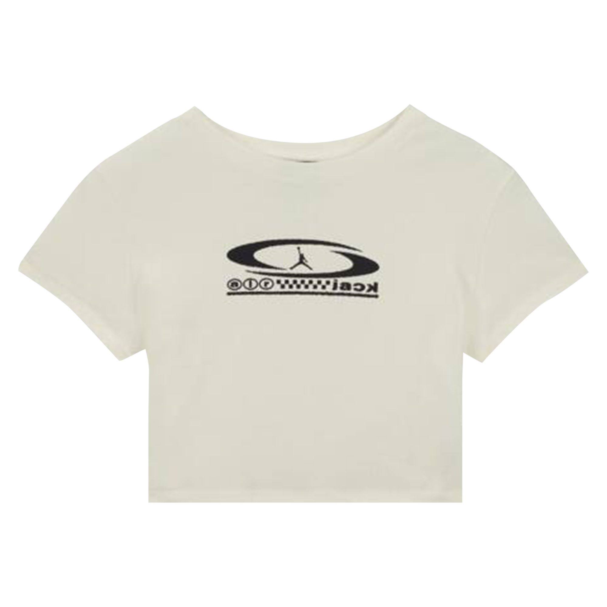 Pre-owned Air Jordan X Travis Scott Slim T-shirt 'sail' In Cream
