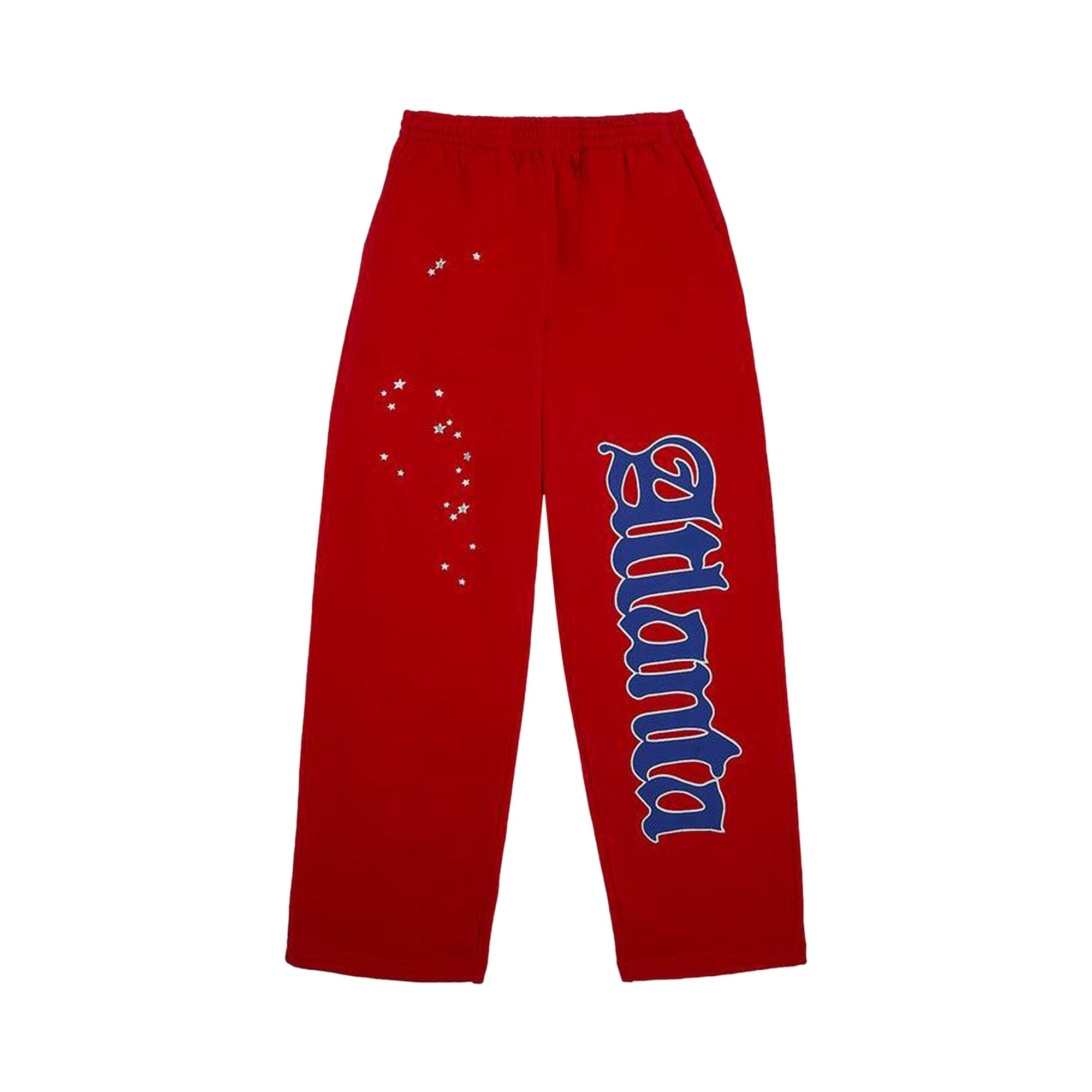 Pre-owned Sp5der Atlanta Open Leg Sweatpant 'red' | Men's Size M