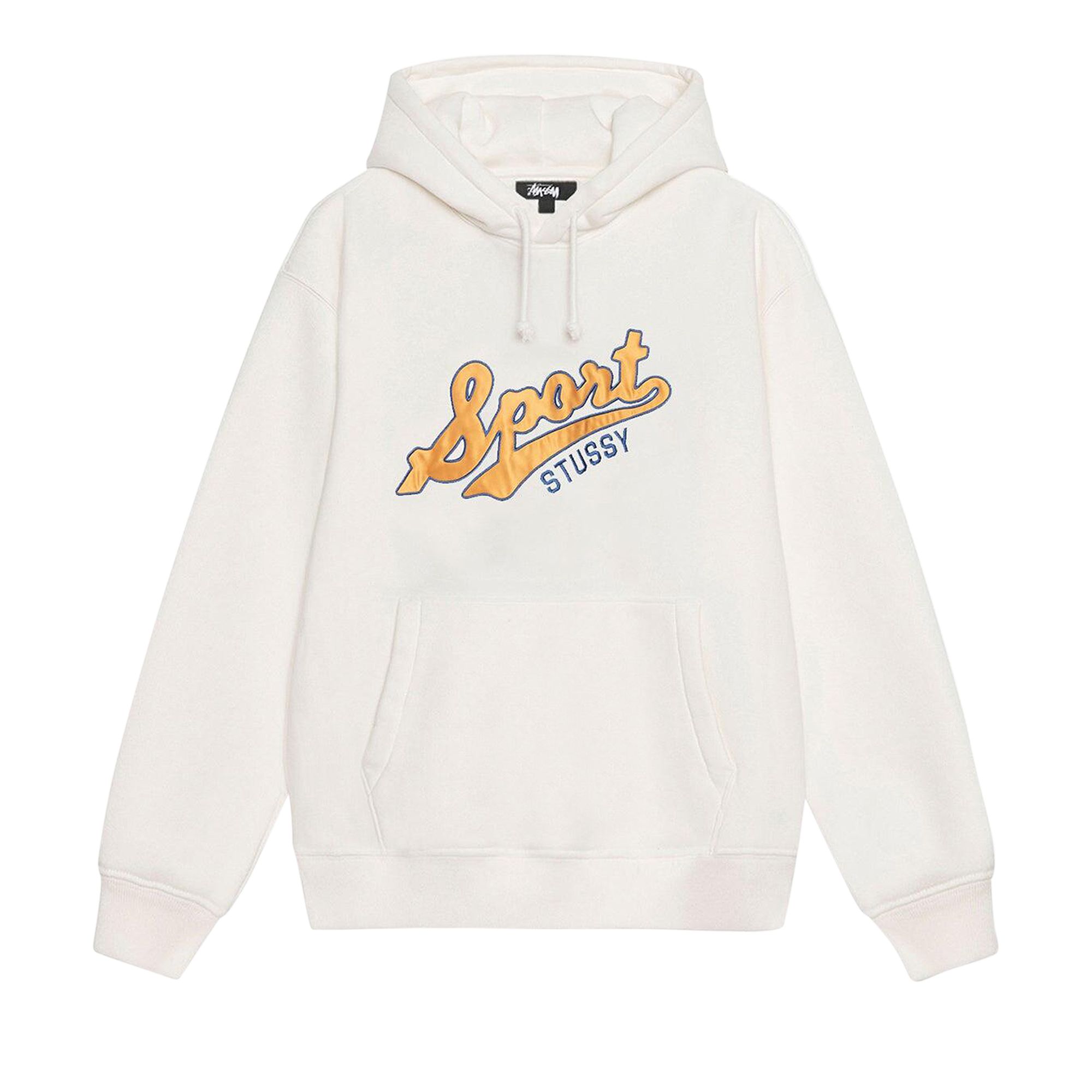Pre-owned Stussy Satin Patch Oversized Hoodie 'off White'