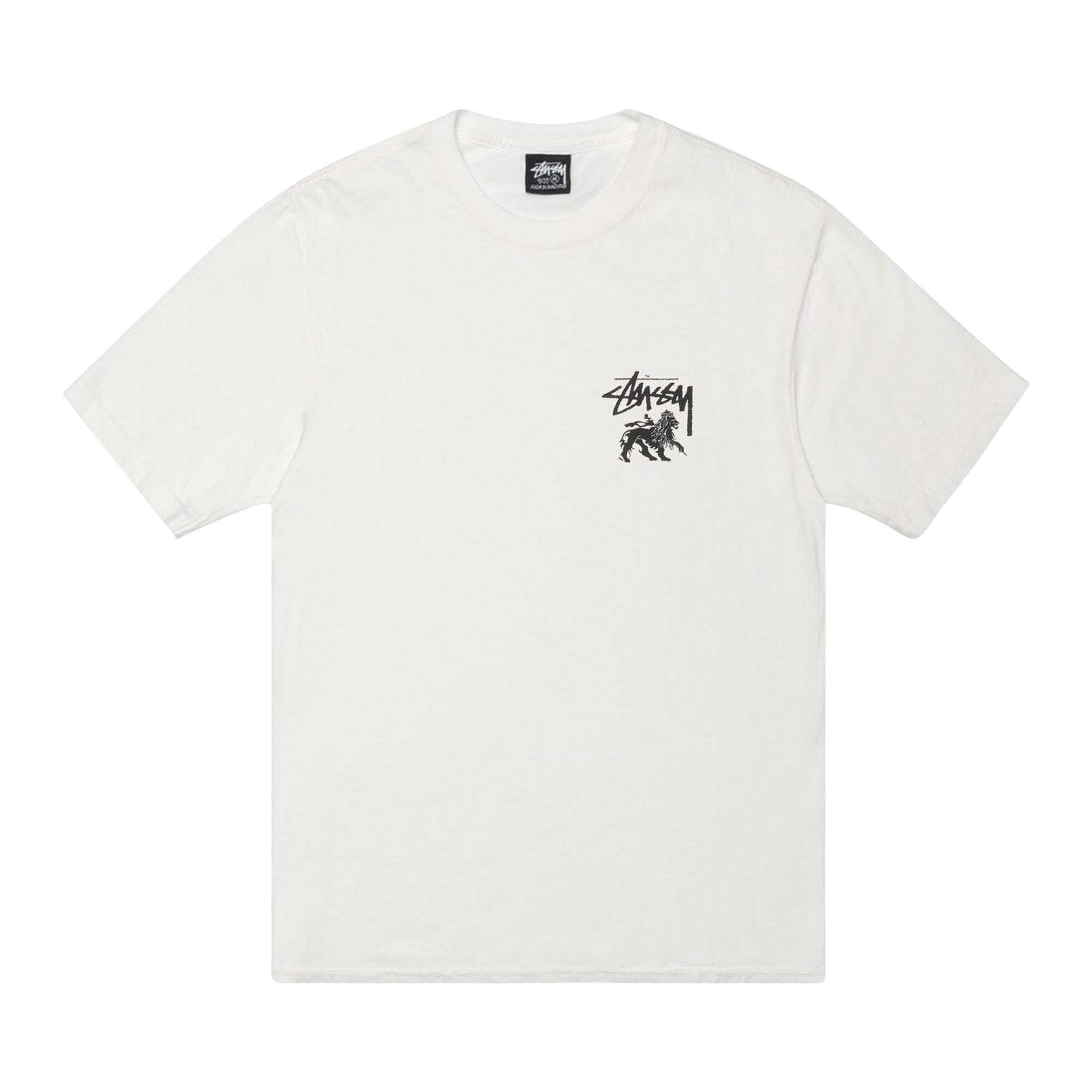 Pre-owned Stussy Pigment Dyed Rasta Lion Tee 'natural' | Cream | Men's Size M In White
