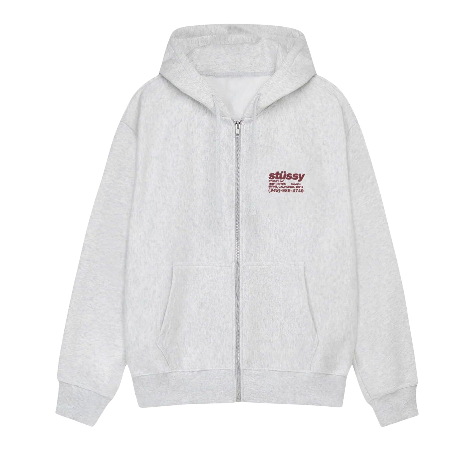 Stussy DNA Zip Hoodie 'Ash Heather' | Grey | Men's Size XL