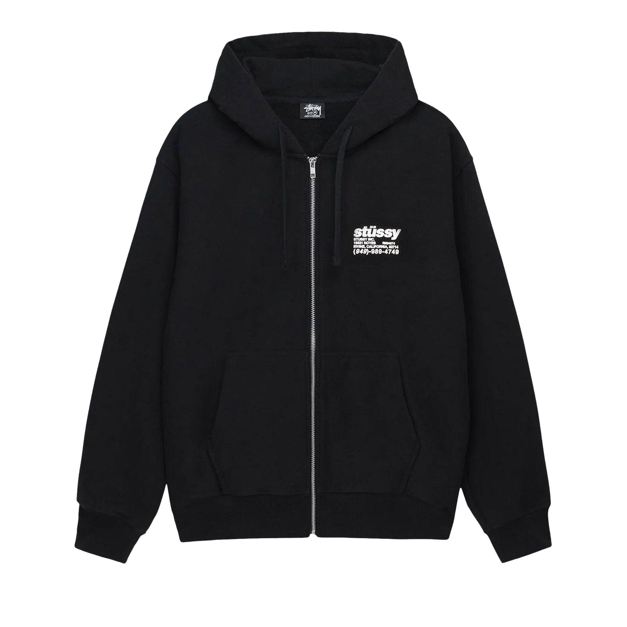 Stussy DNA Zip Hoodie 'Black' | Men's Size M