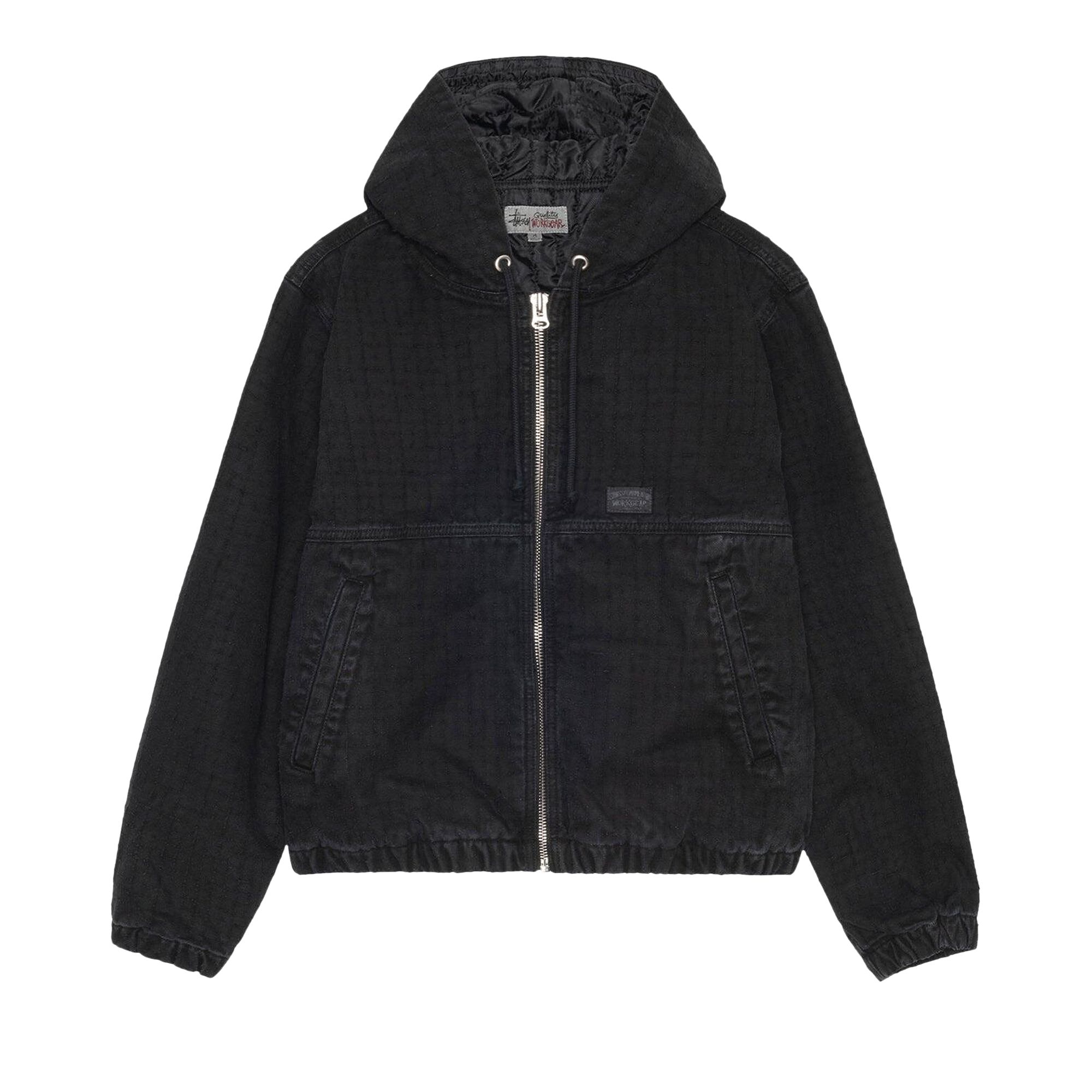 Pre-owned Stussy Canvas Needle Punch Work Jacket 'black'