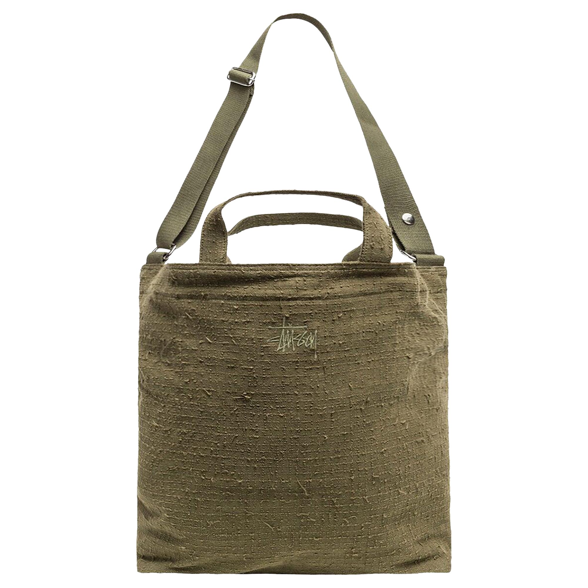 Pre-owned Stussy Needle Punch Crossbody Bag 'olive' | Green | Men's Size Onesize