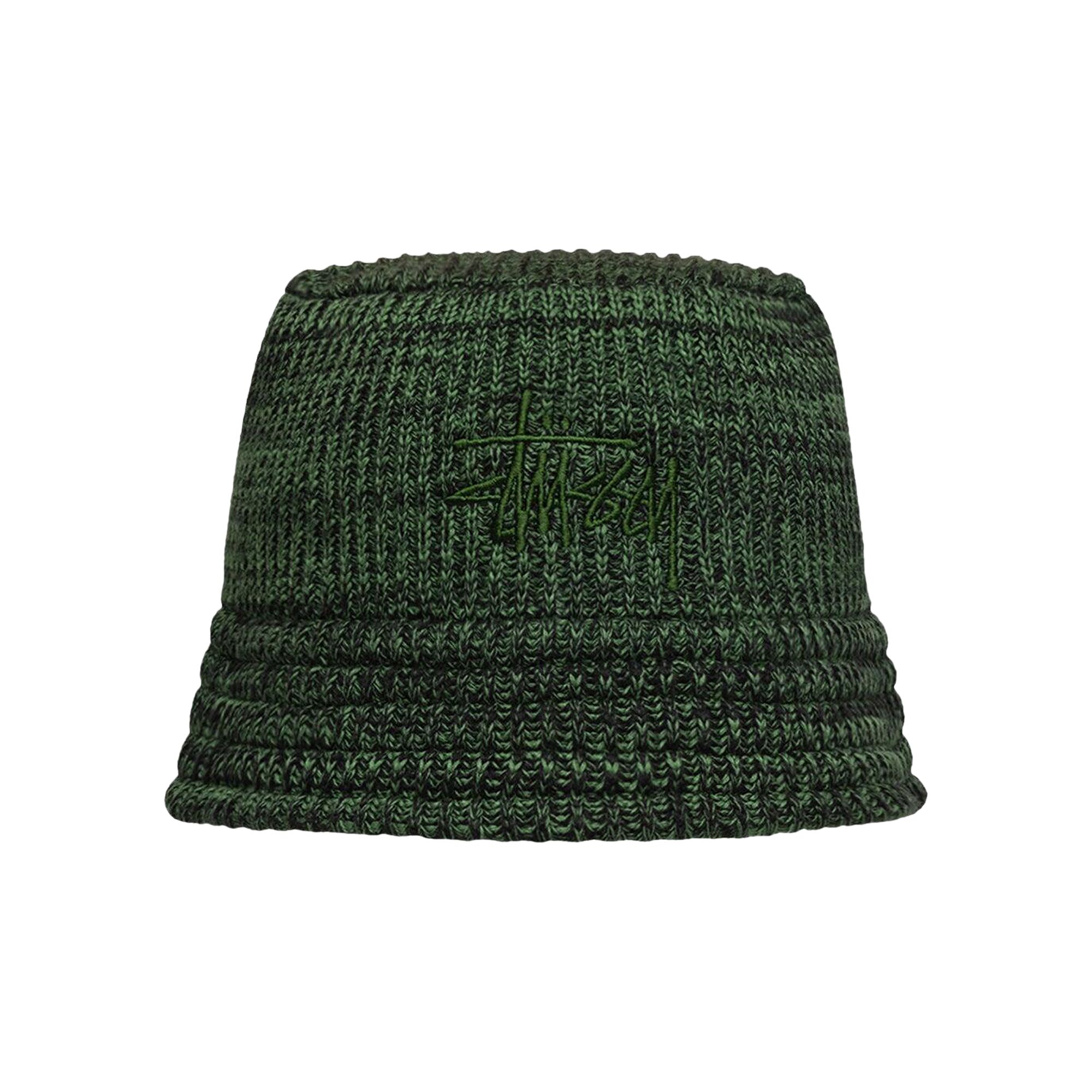 Pre-owned Stussy Marl Knit Bucket Hat 'green' | Men's Size L/xl