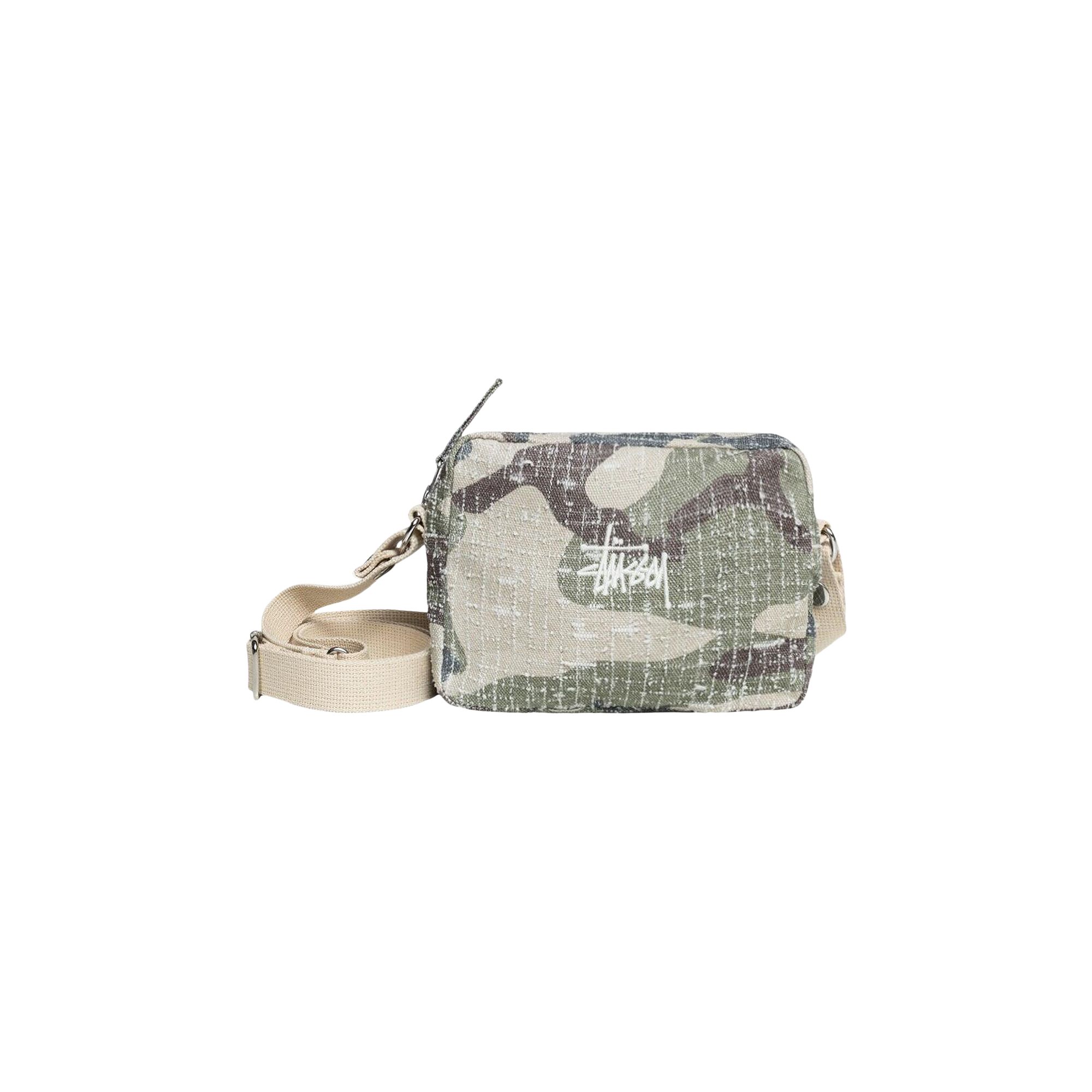 Click to view more detailed imagery on our partner's website Pre-owned Stussy Needle Punch Side Pouch 'camo' In Multi-color