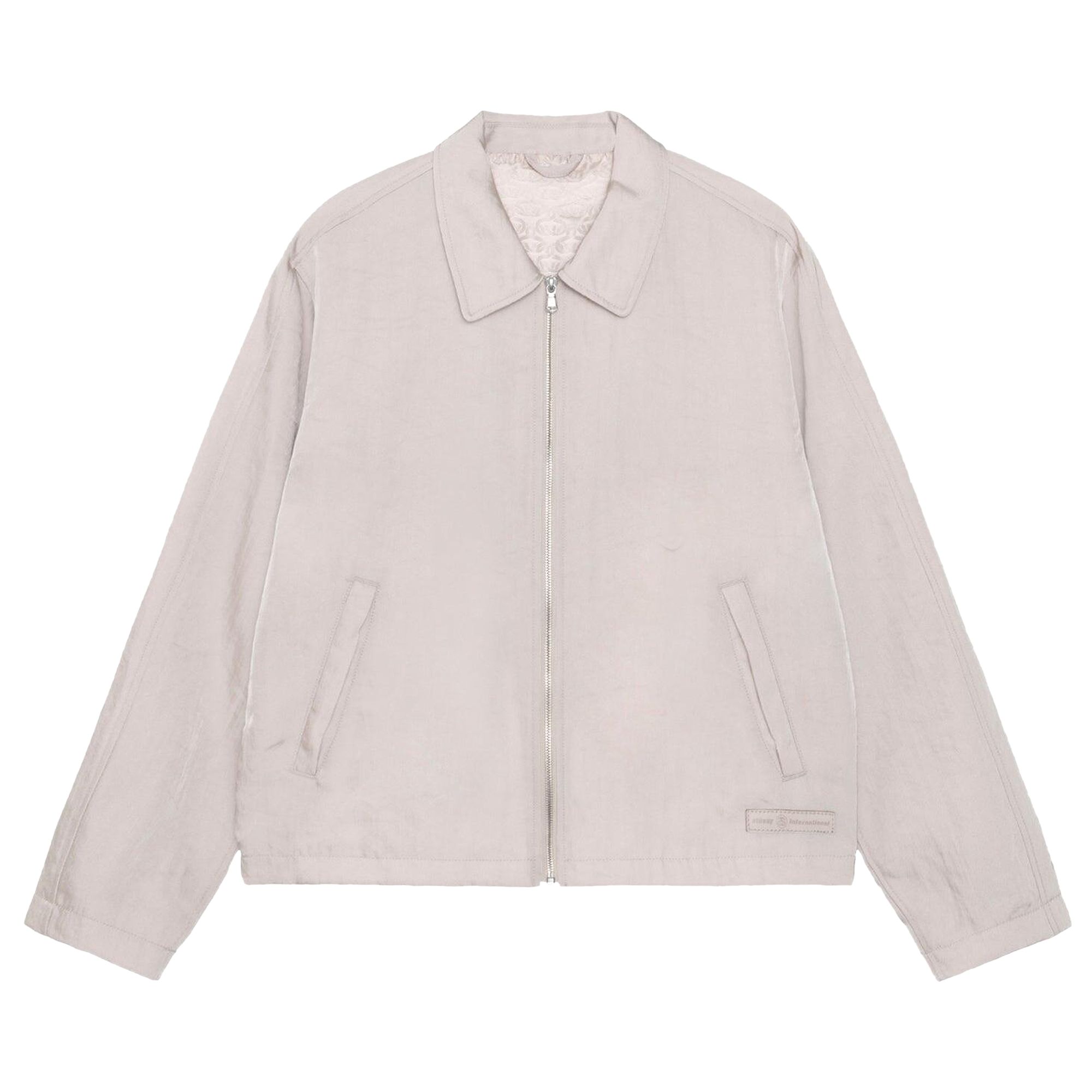 Pre-owned Stussy Ss Link Nylon Club Jacket 'bone' In Cream