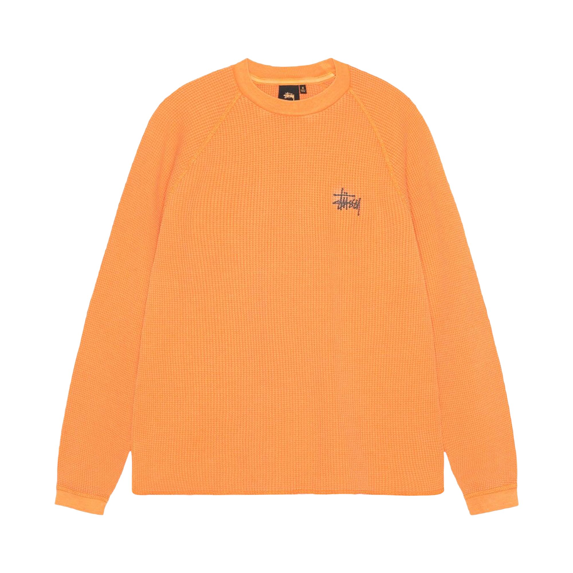 Stussy Raglan Thermal Long-Sleeve Crew 'Orange' | Men's Size M