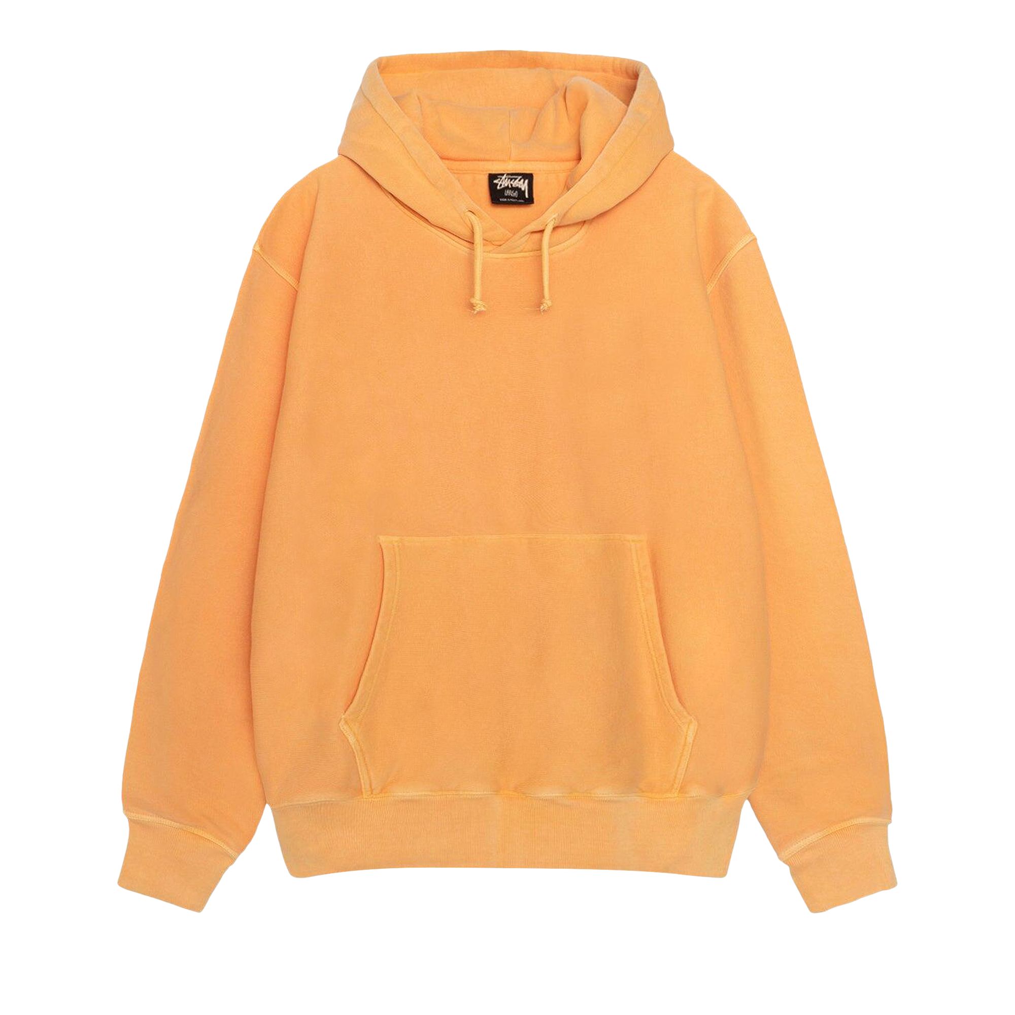 Pre-owned Stussy Pigment Dyed Buana Hoodie 'orange'