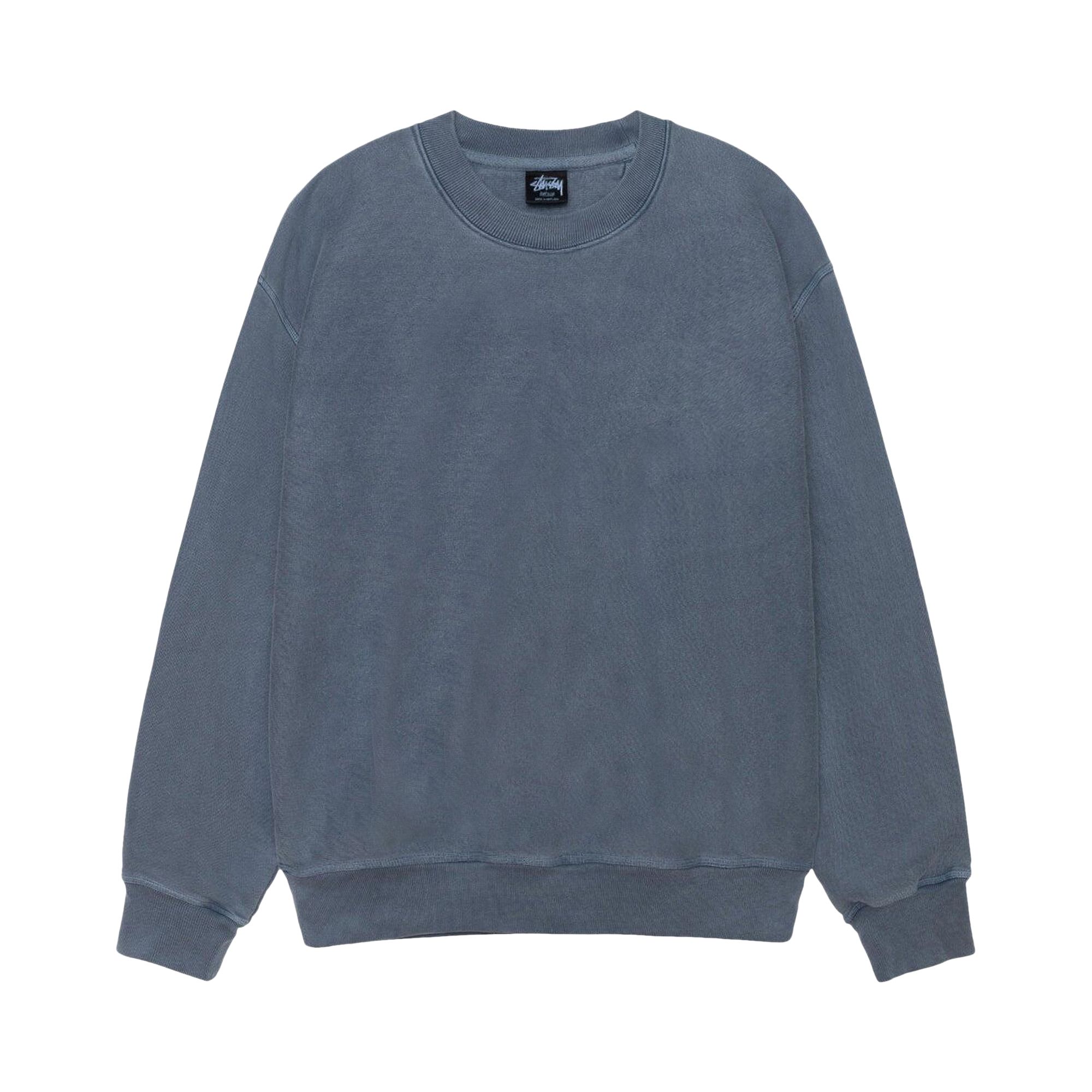 STUSSY STUSSY PIGMENT DYED BUANA CREW 'NAVY' | BLUE | MEN'S SIZE L